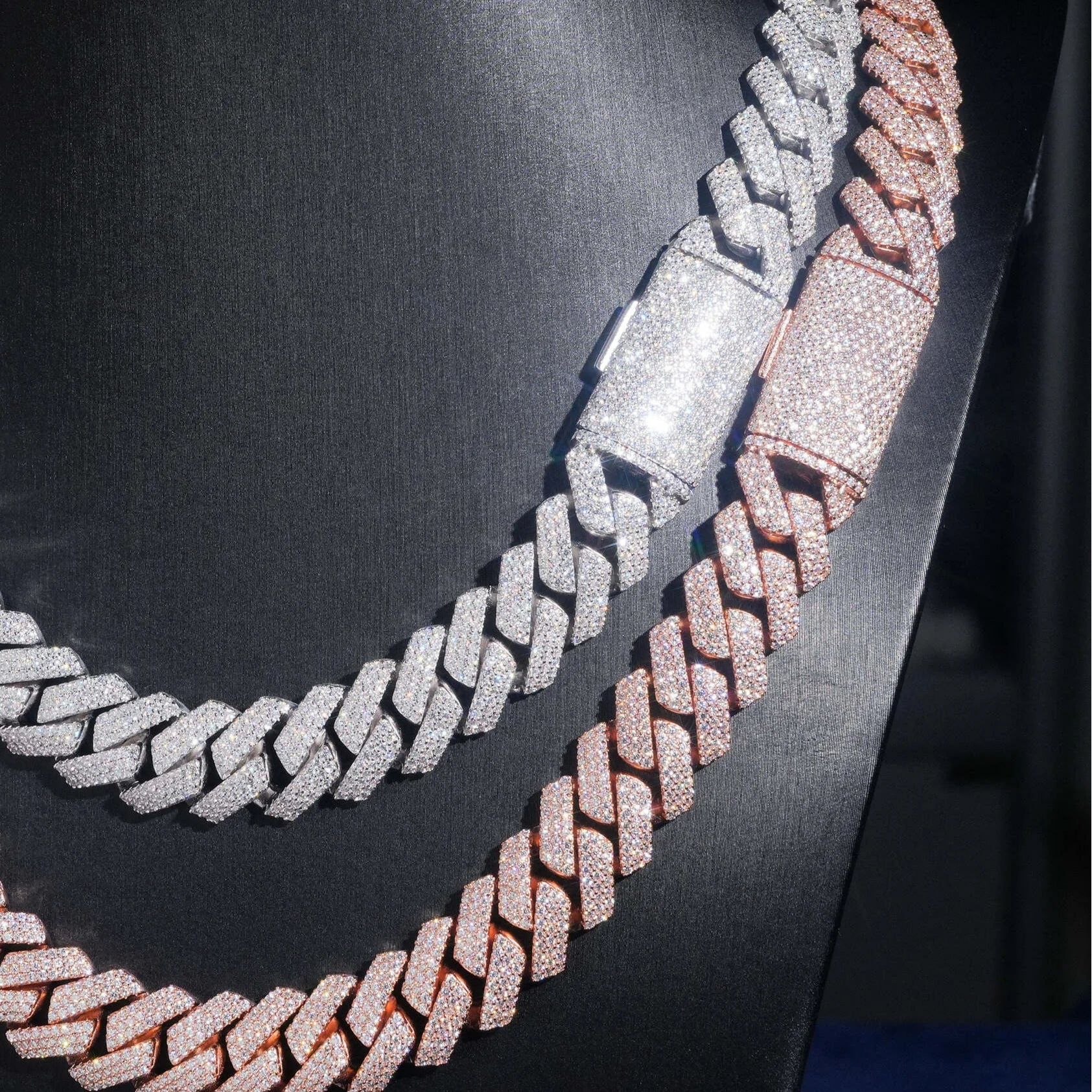 15mm Moissanite Cuban Link Chain
