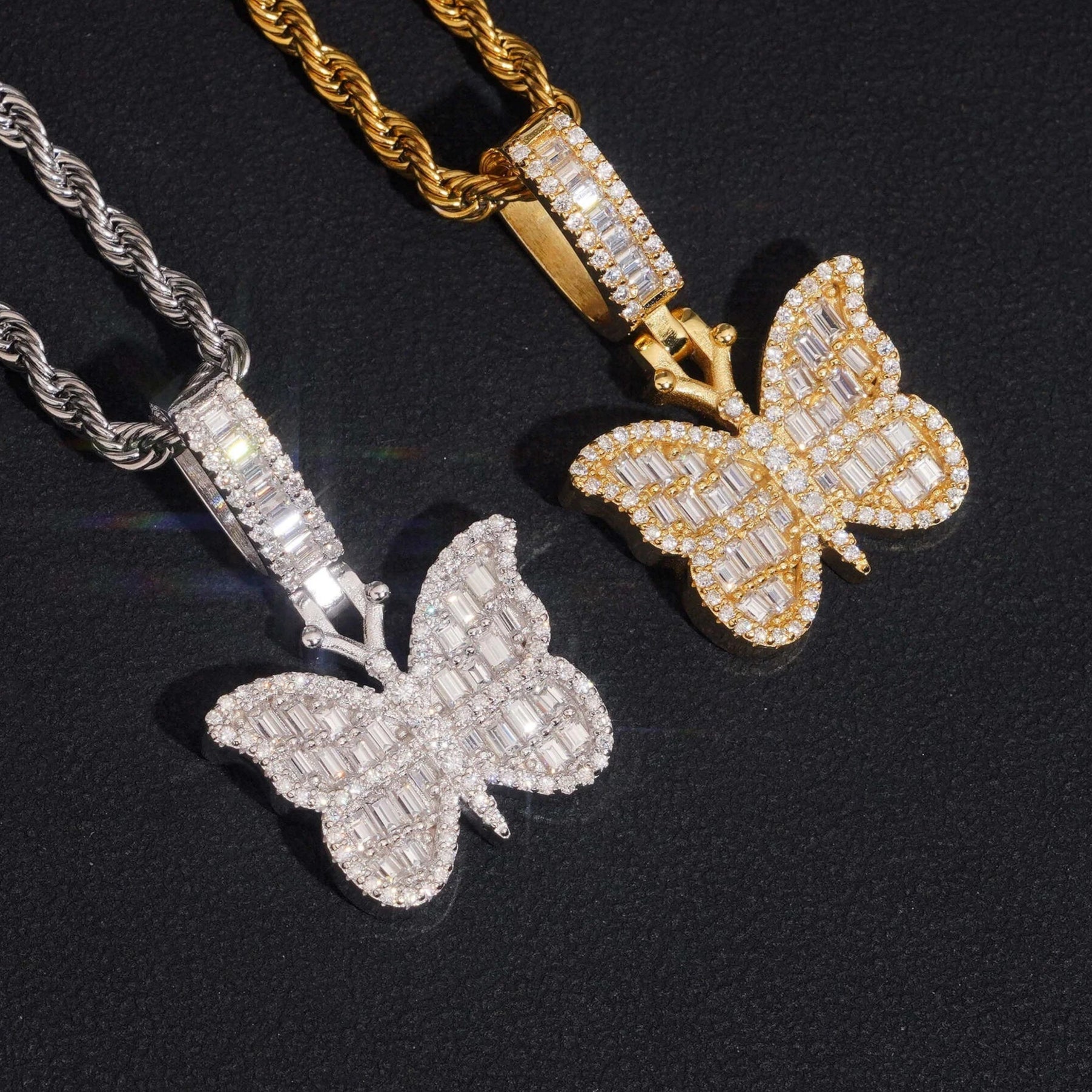 Butterfly Moissanite Pendant