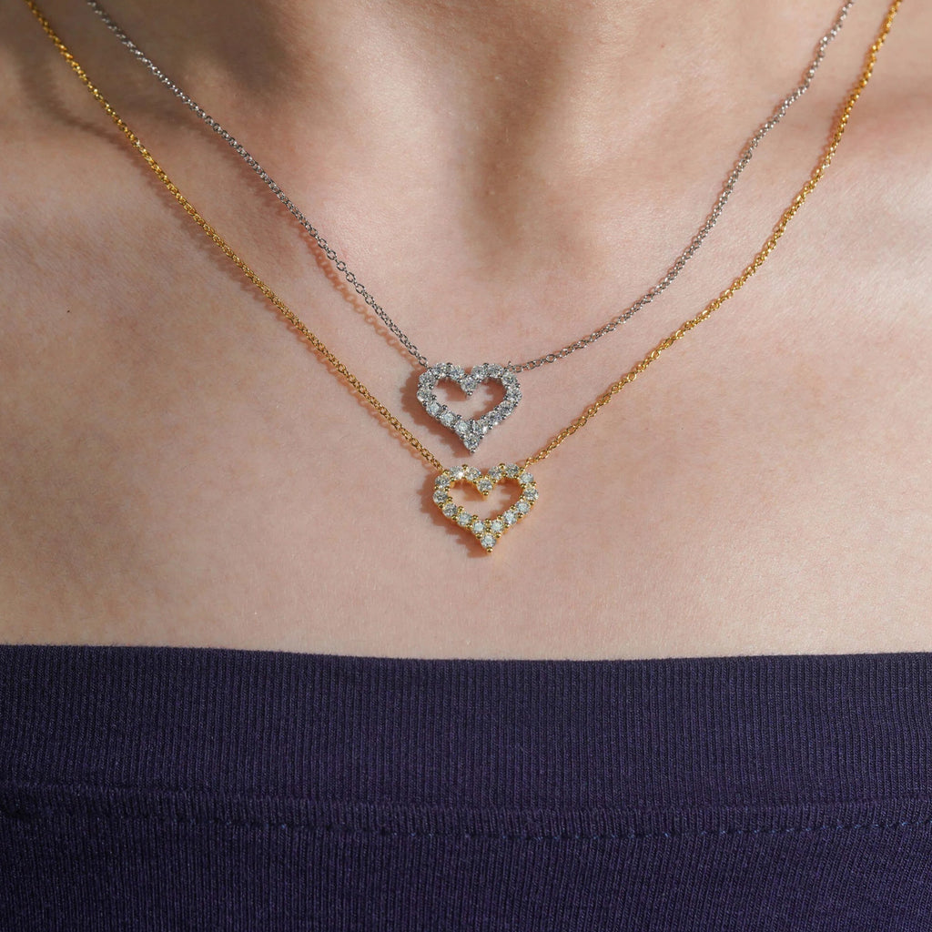 Moissanite Heart Necklace