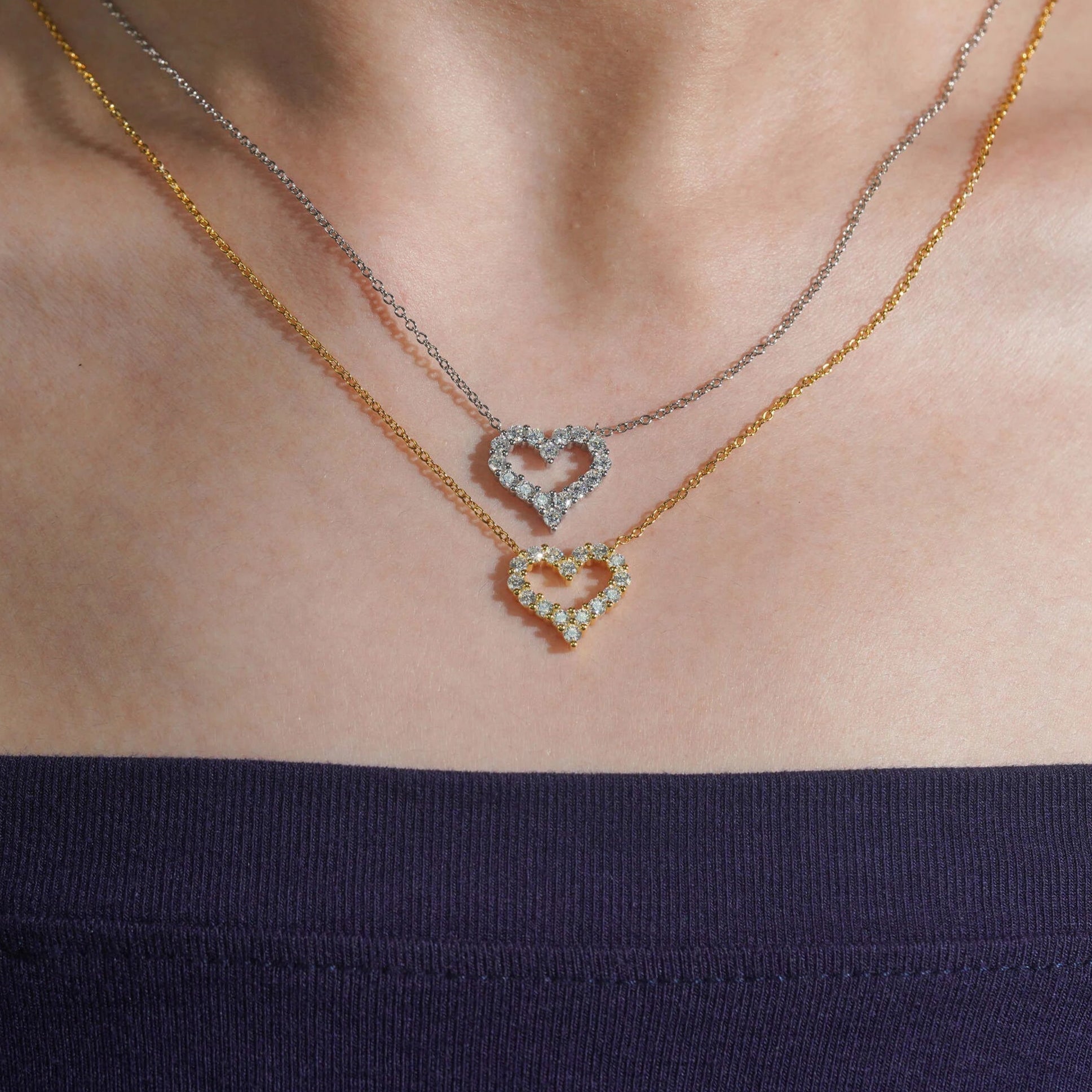 Moissanite Heart Necklace