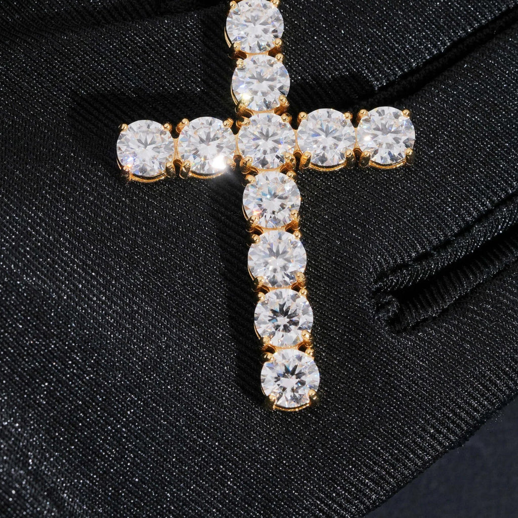 Moissanite Cross Pendant