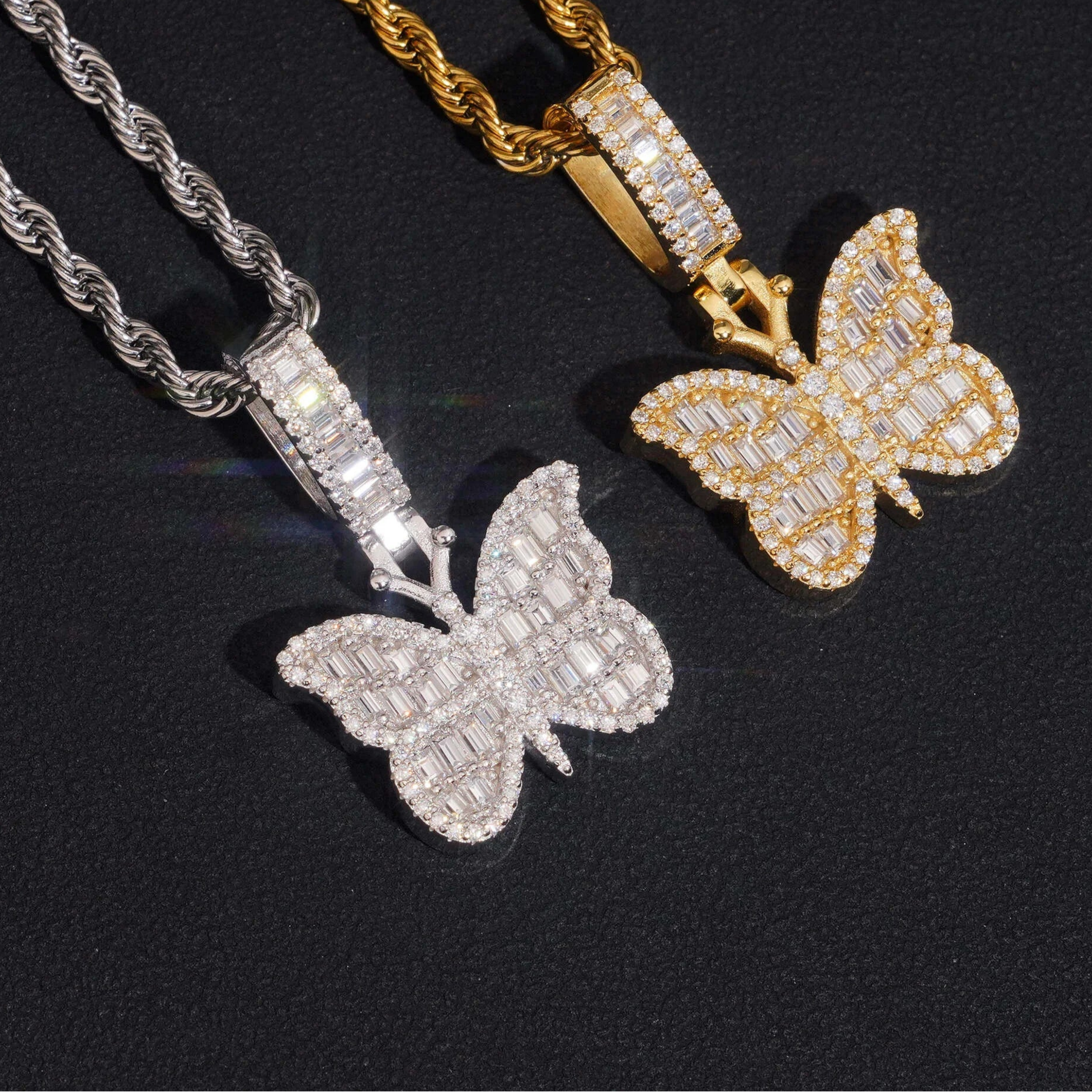 Butterfly Moissanite Pendant