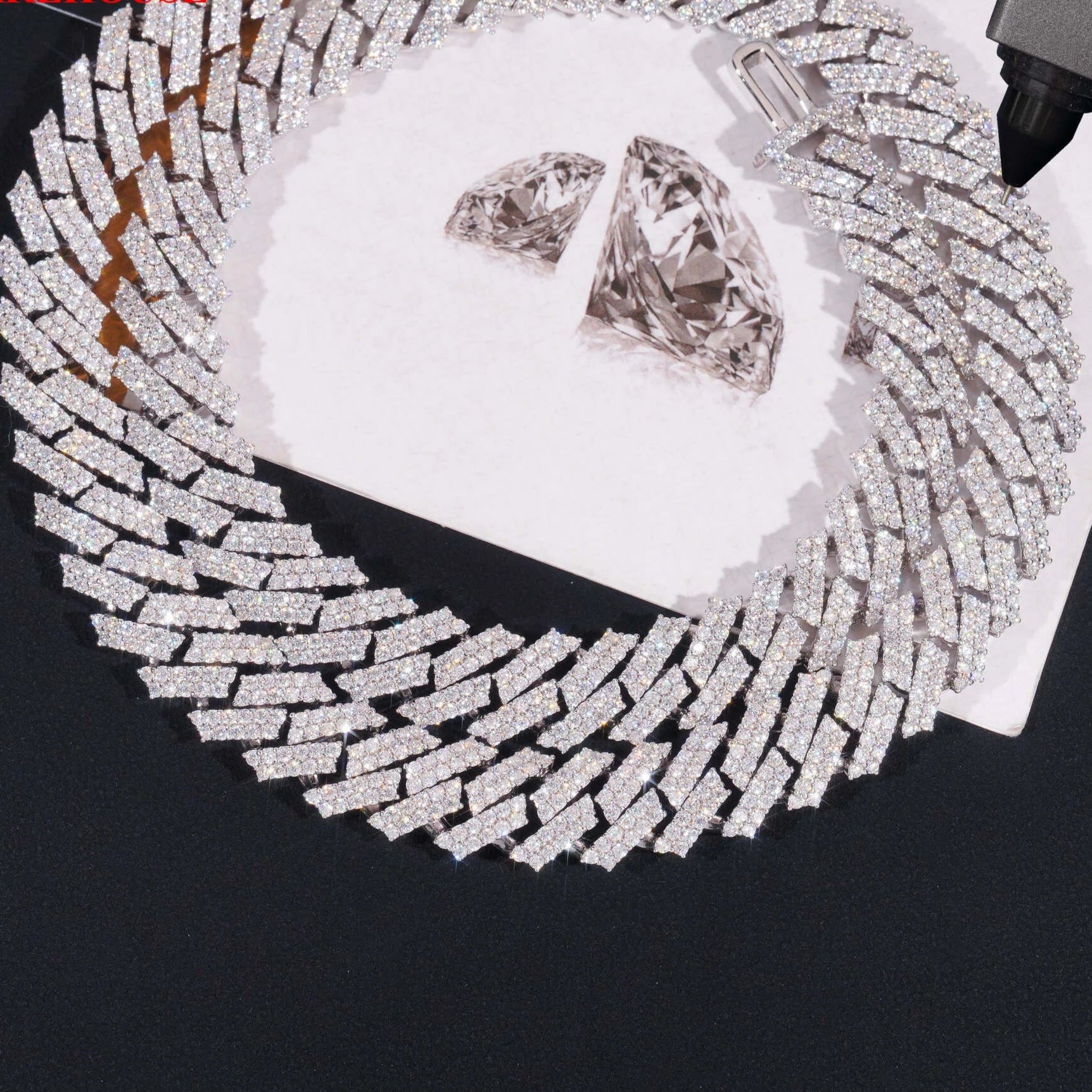 12mm Moissanite Cuban Link