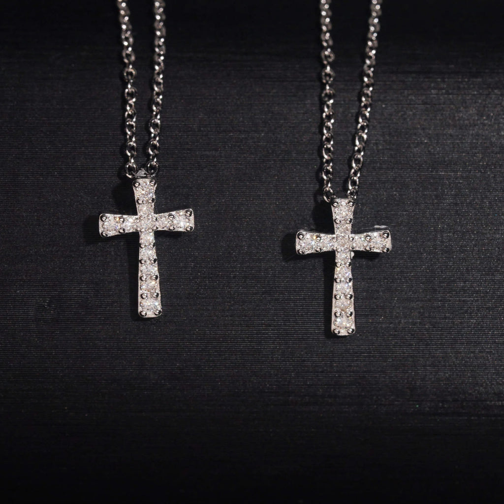 Moissanite Diamond Cross Pendant