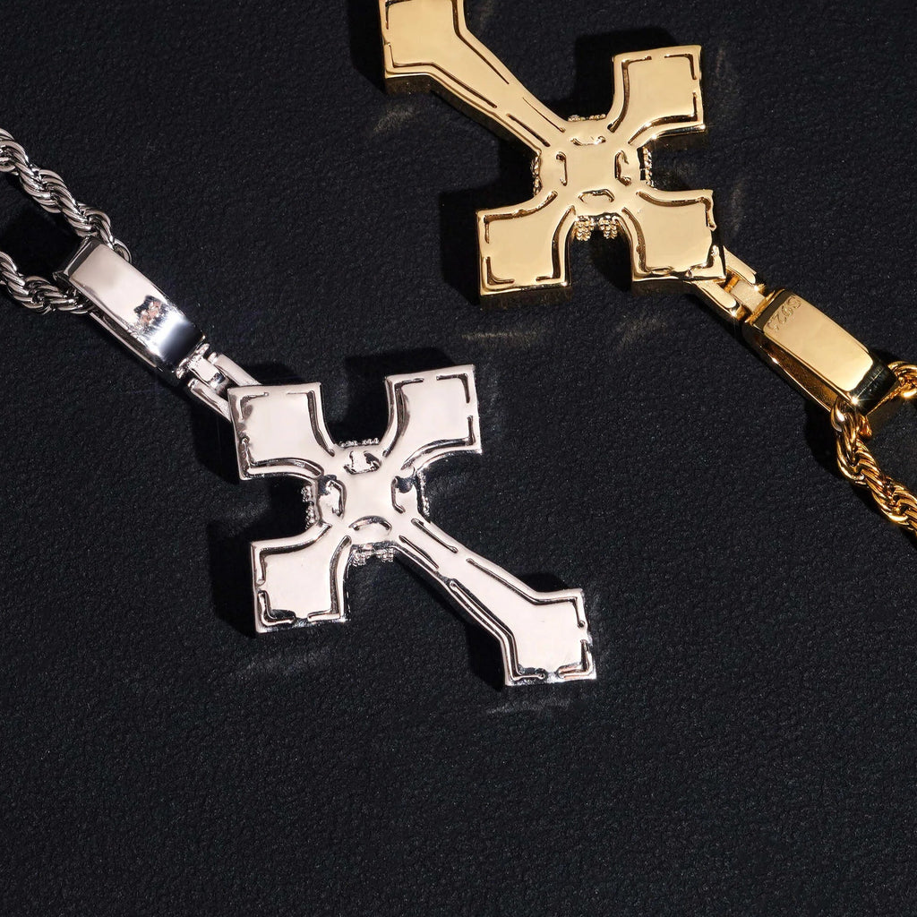 Moissanite Diamond X Cross Pendant