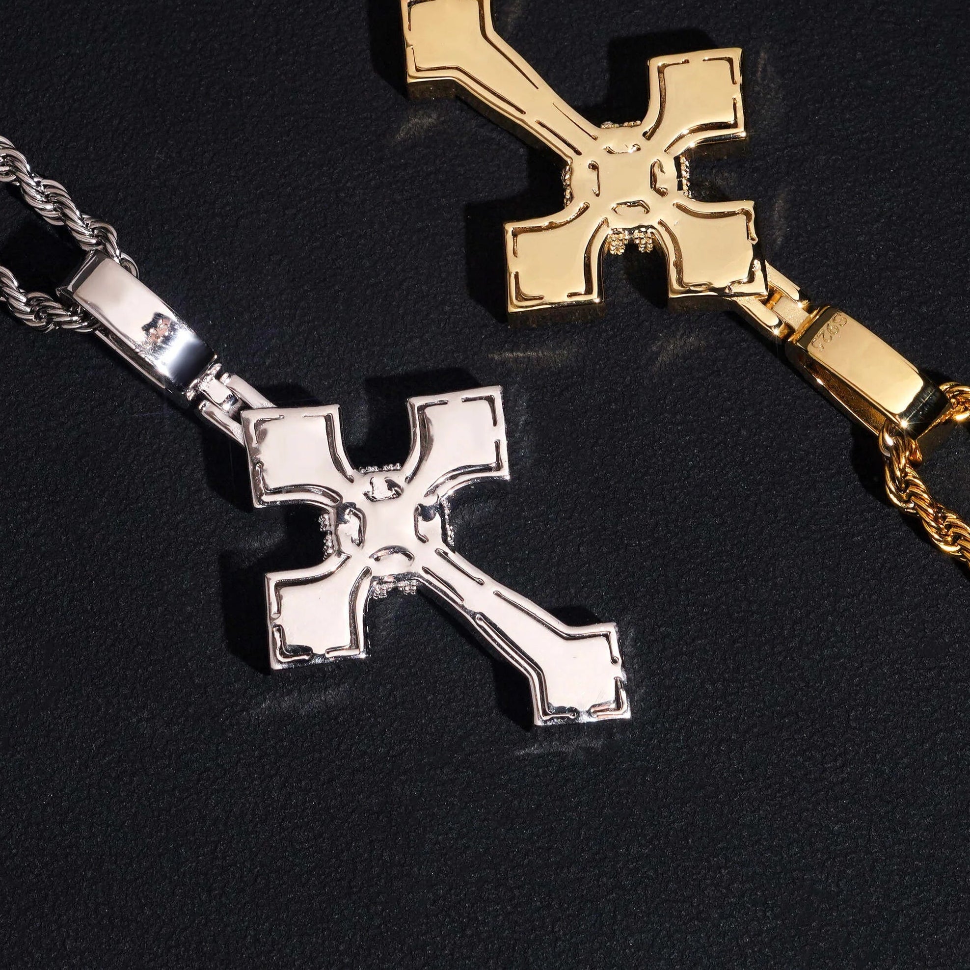 Moissanite Diamond X Cross Pendant