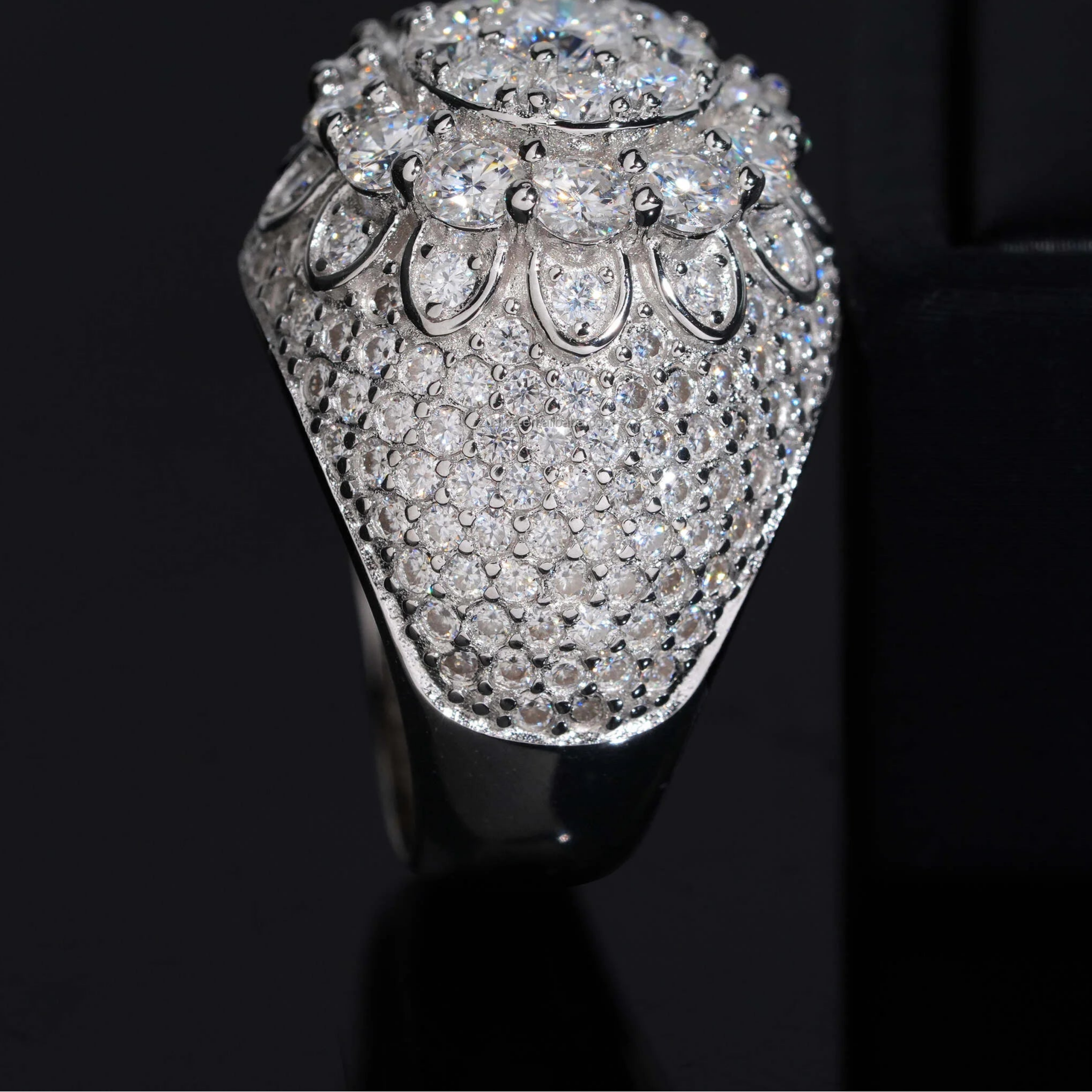 Moissanite Flower Cut Ring