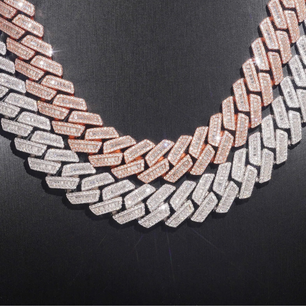 Moissanite Baguette Cuban Link