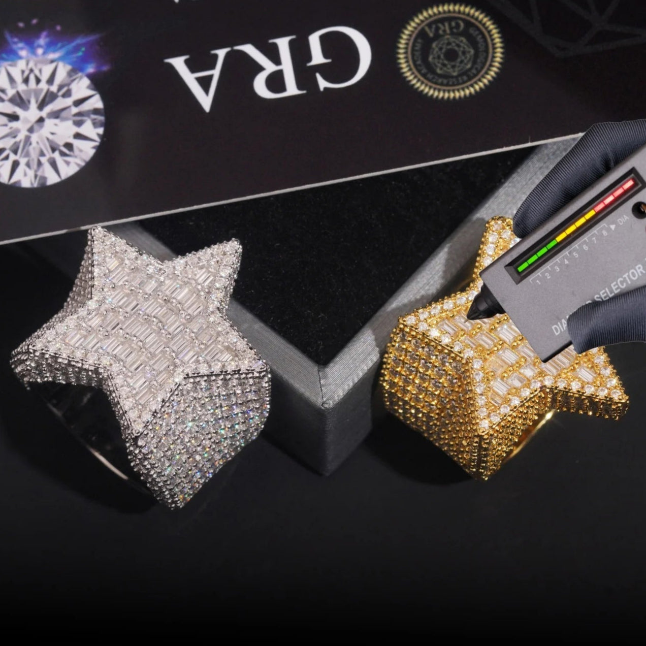 Moissanite Star Ring