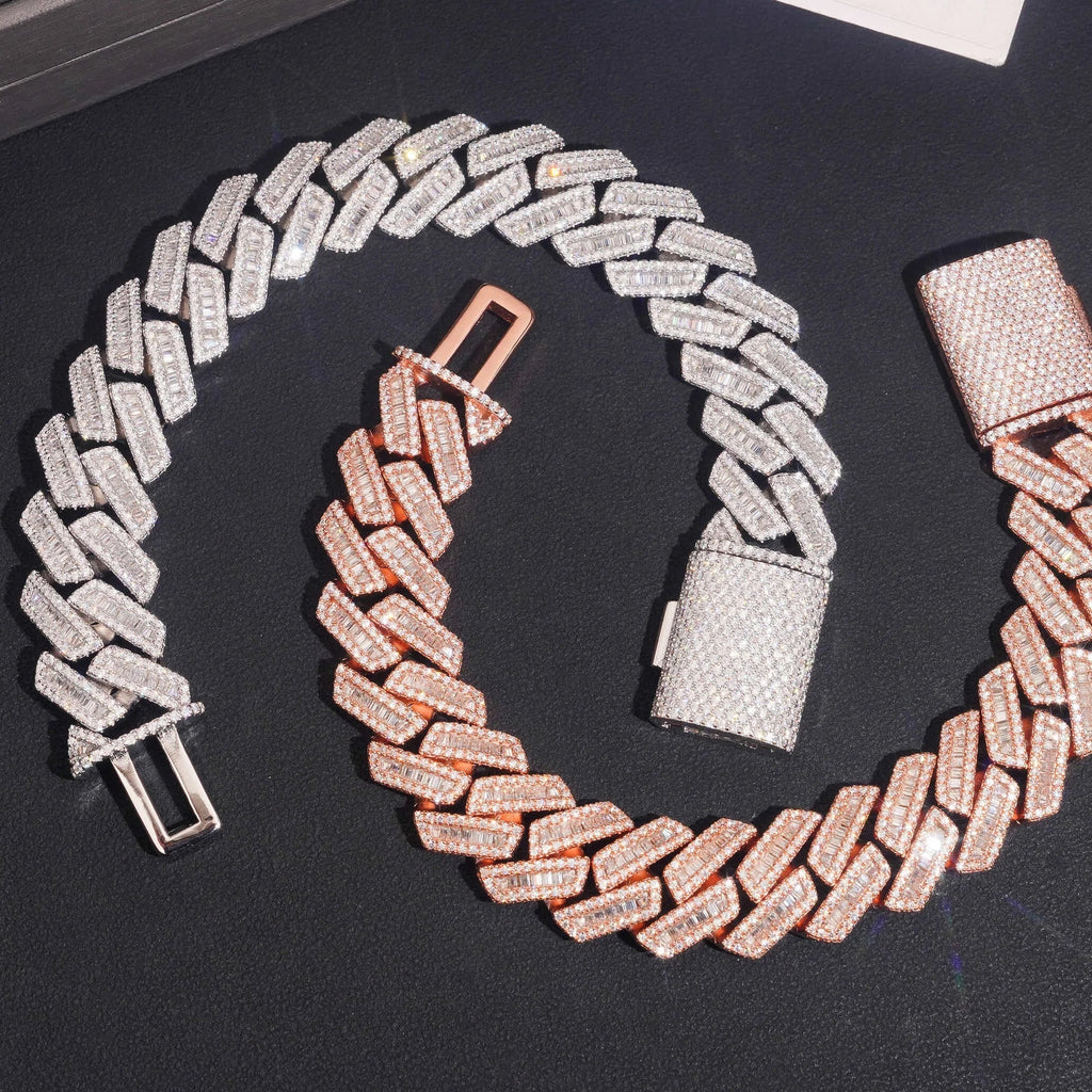 Moissanite Baguette Cuban Link