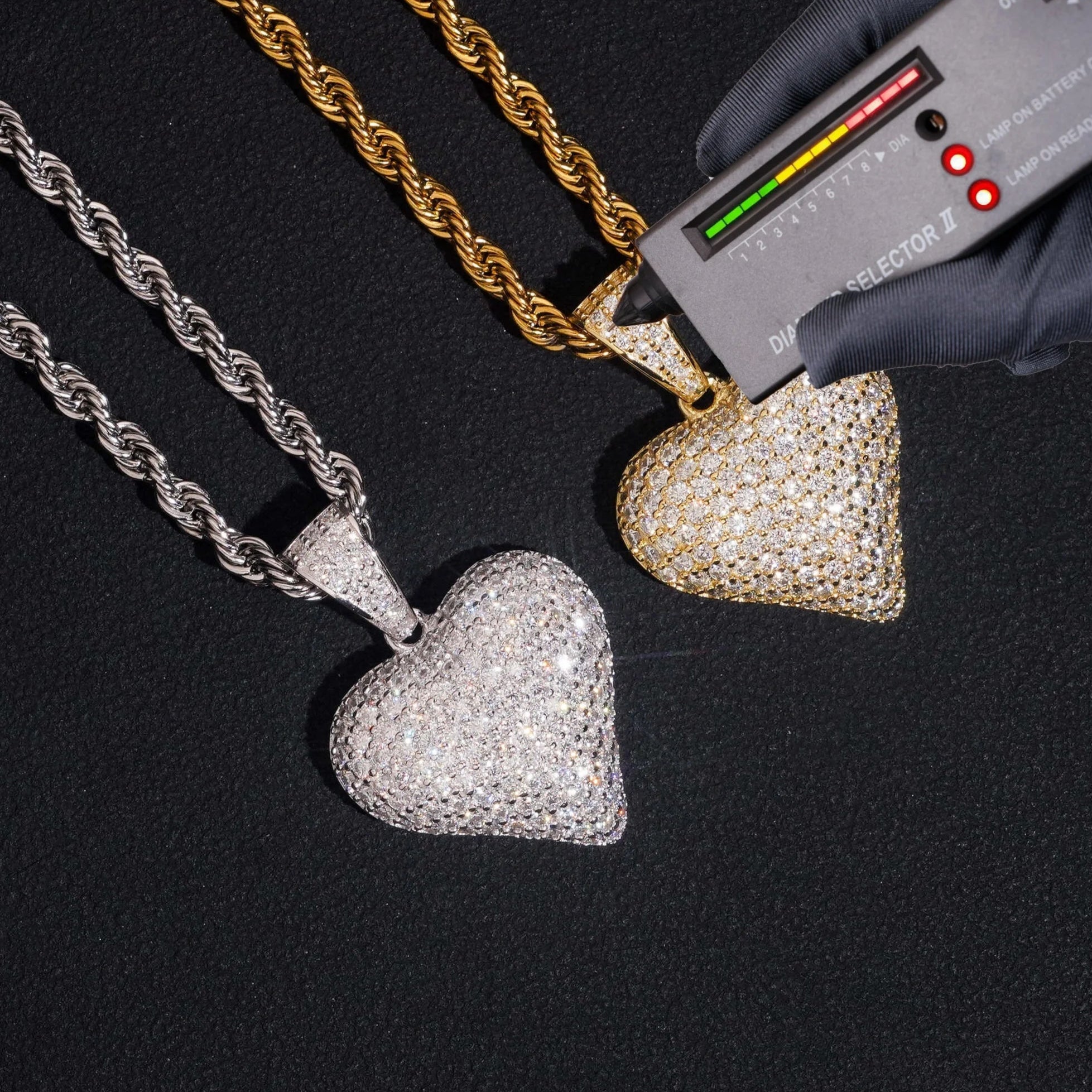 Moissanite Diamond Heart Pendant