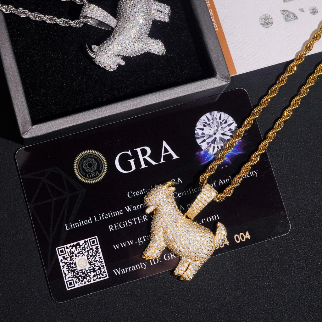 Moissanite G.O.A.T  Pendant