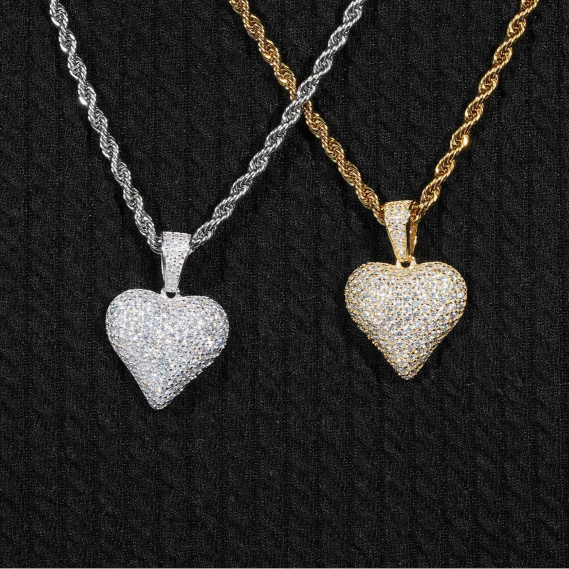 Moissanite Diamond Heart Pendant