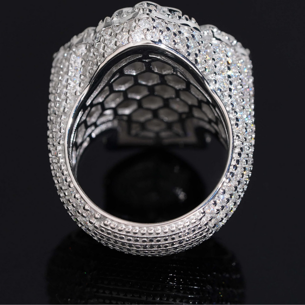 Moissanite Baguette Cross Ring