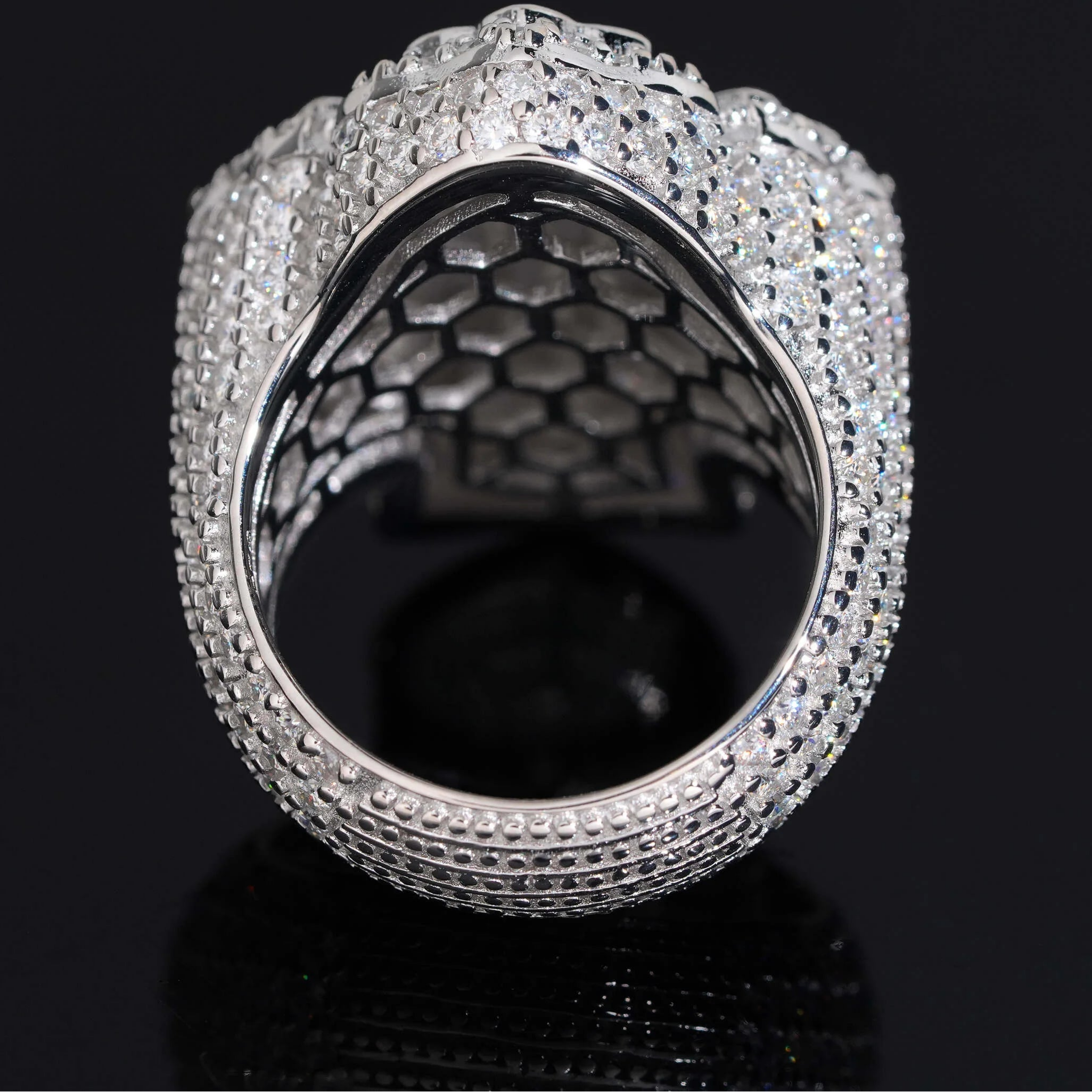 Moissanite Baguette Cross Ring