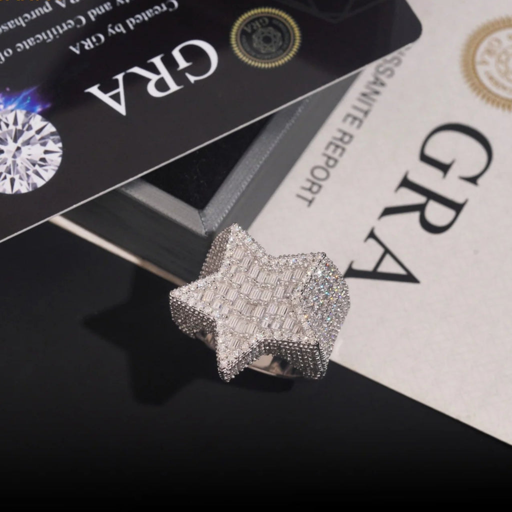 Moissanite Star Ring