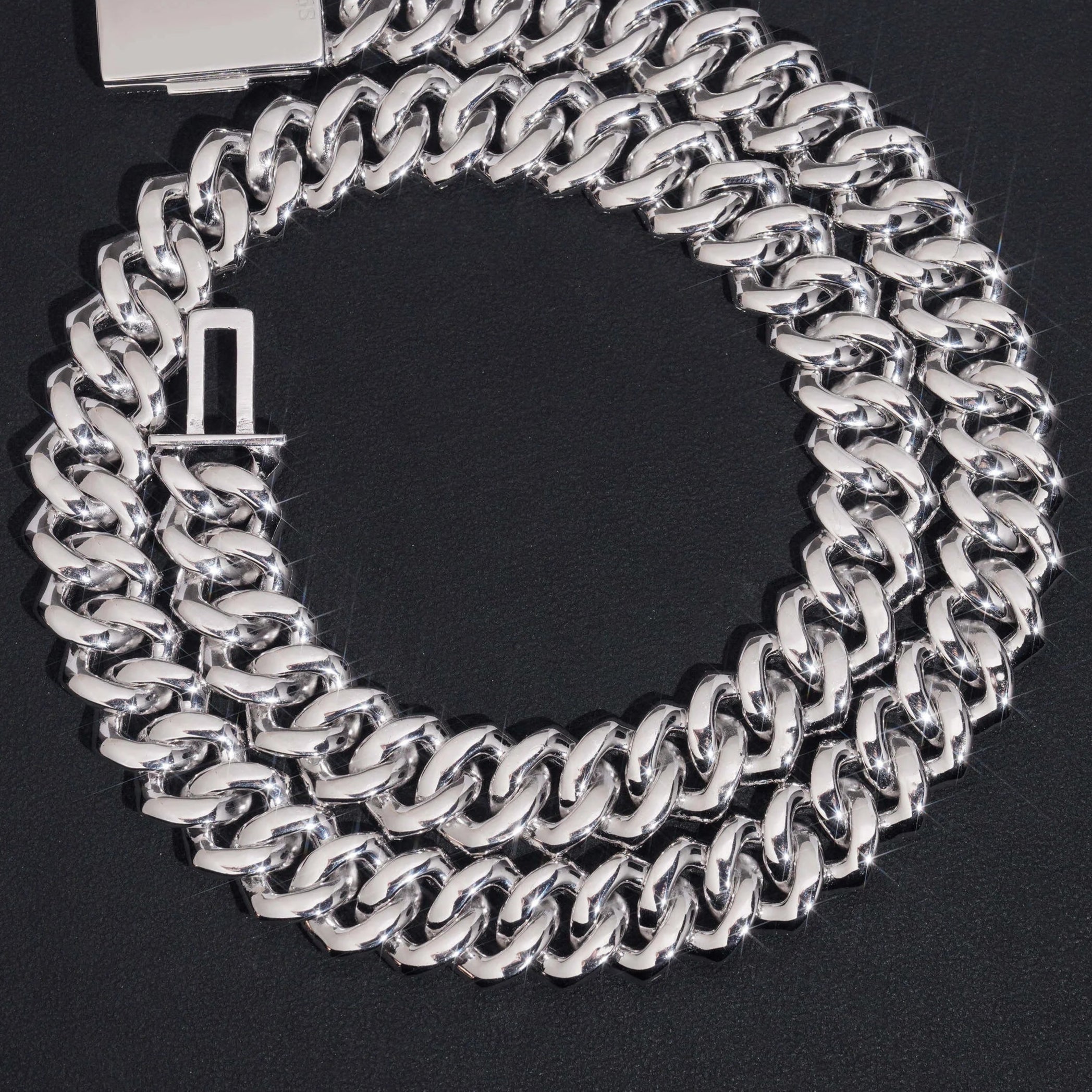 15mm Moissanite Cuban Link Chain