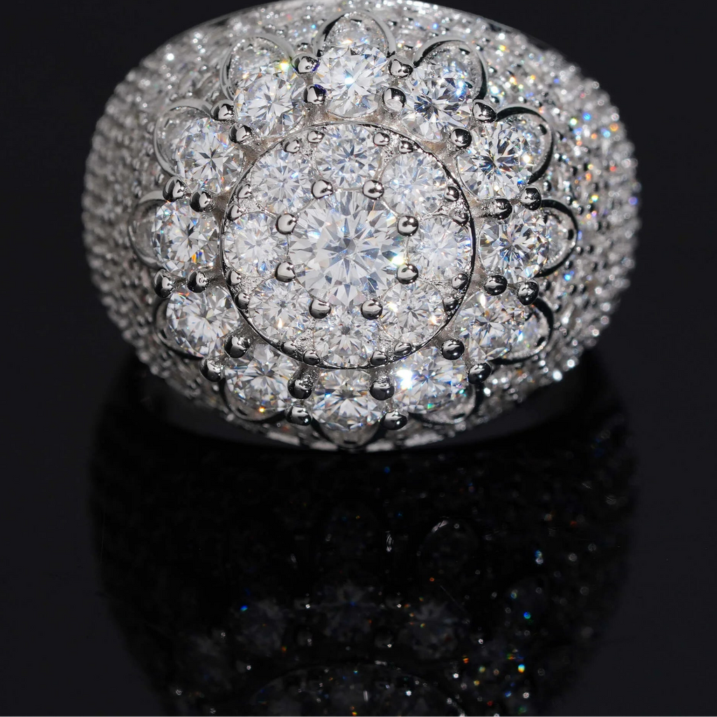 Moissanite Flower Cut Ring