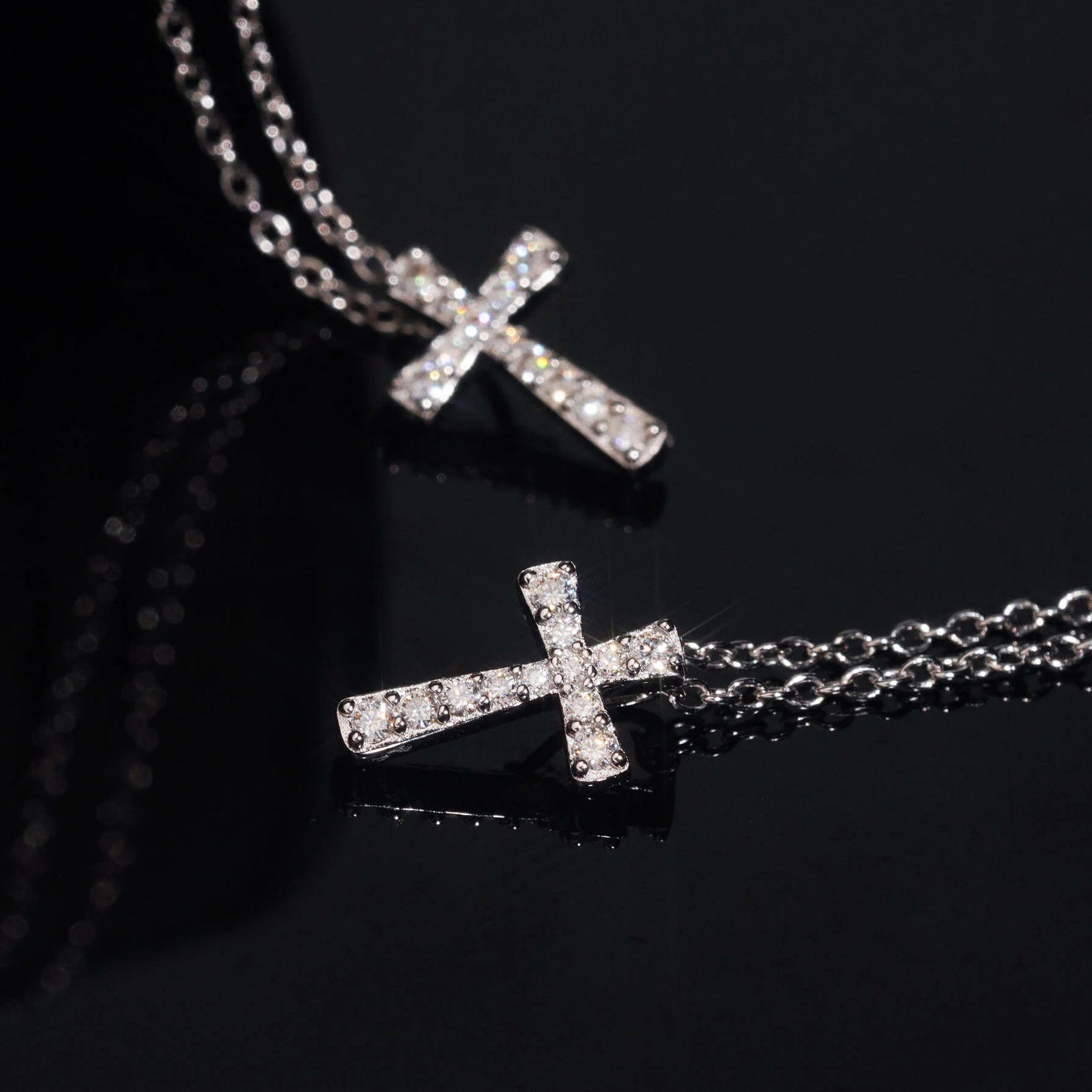 Moissanite Diamond Cross Pendant