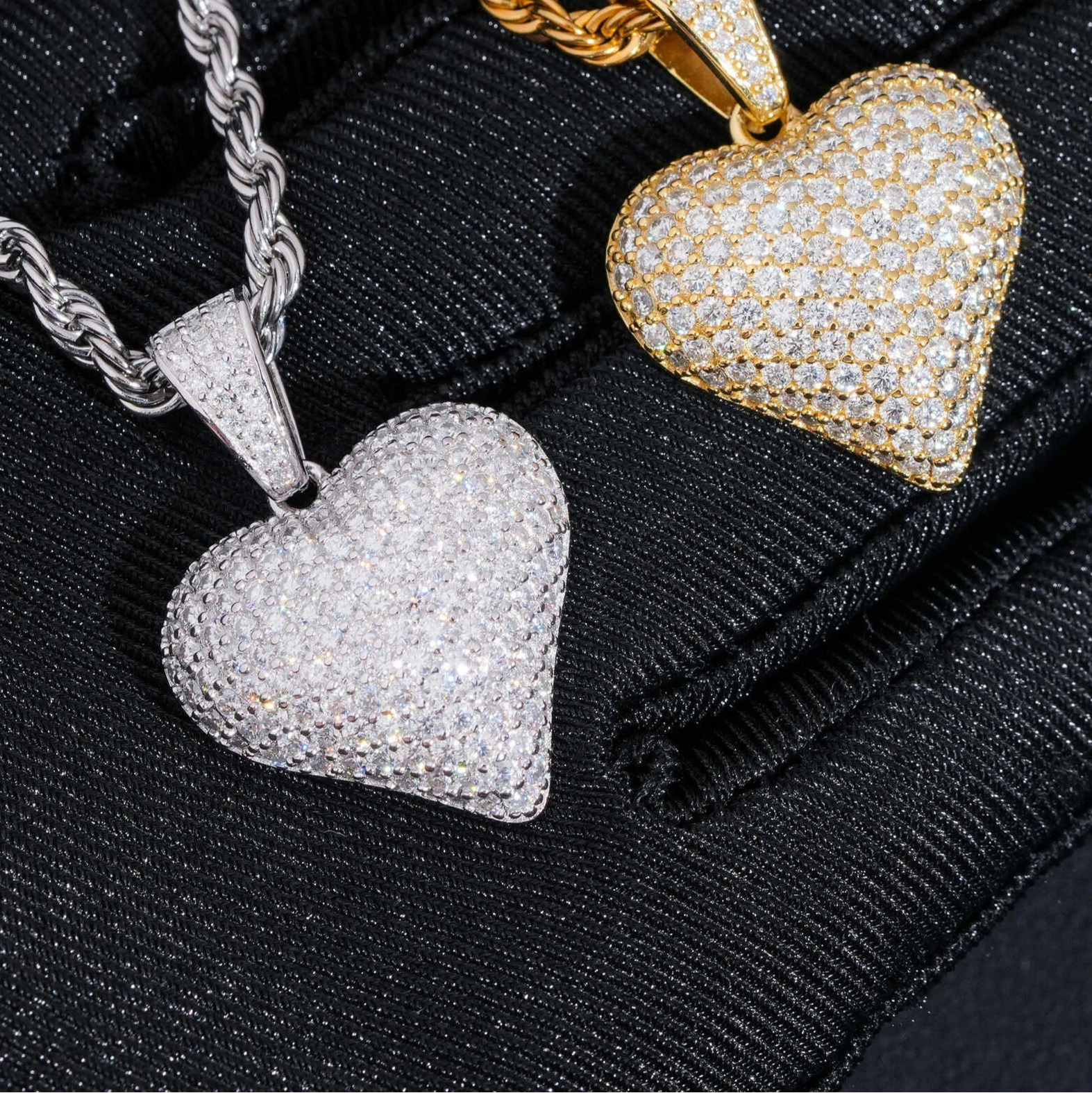 Moissanite Diamond Heart Pendant