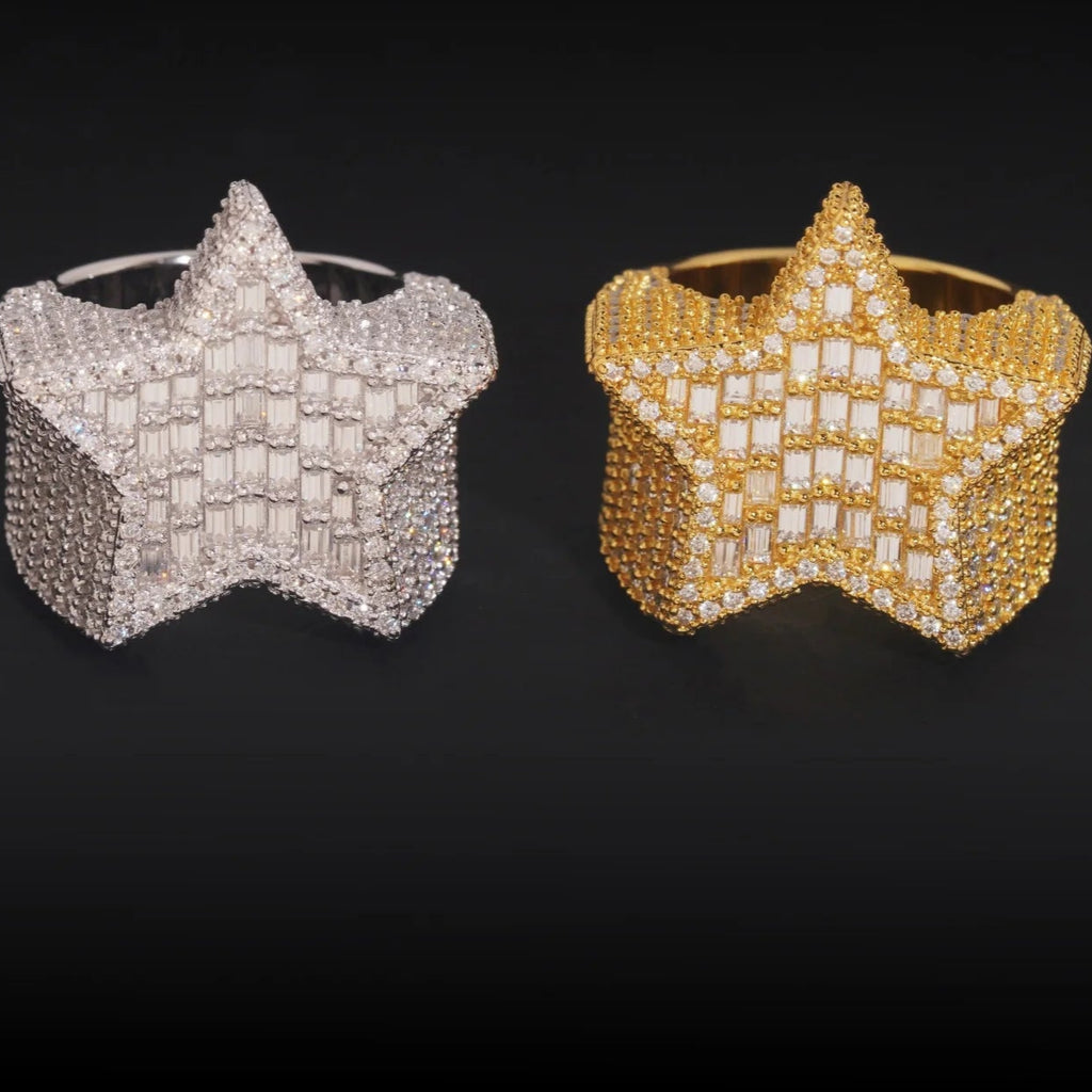 Moissanite Star Ring