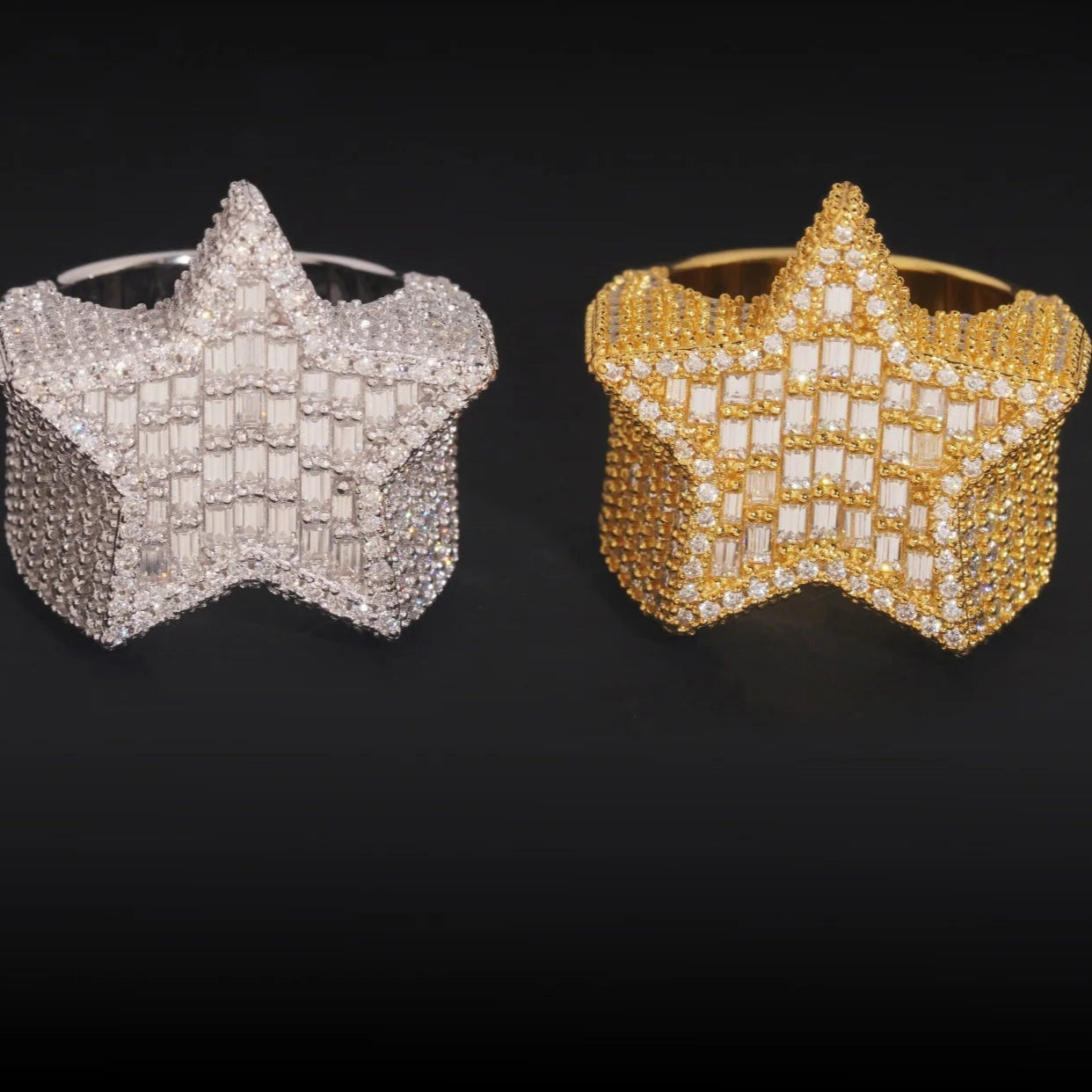 Moissanite Star Ring