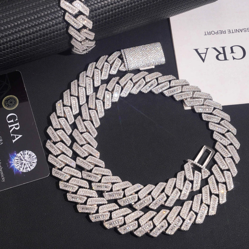 Moissanite Baguette Cuban Link