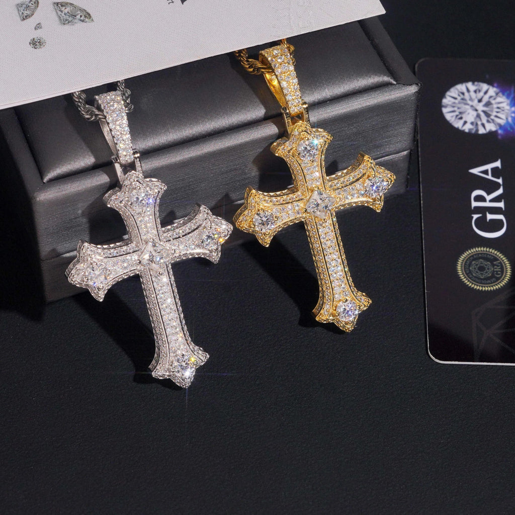Moissanite Cross Pendant