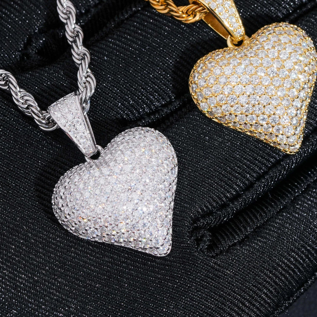 Moissanite Diamond Heart Pendant