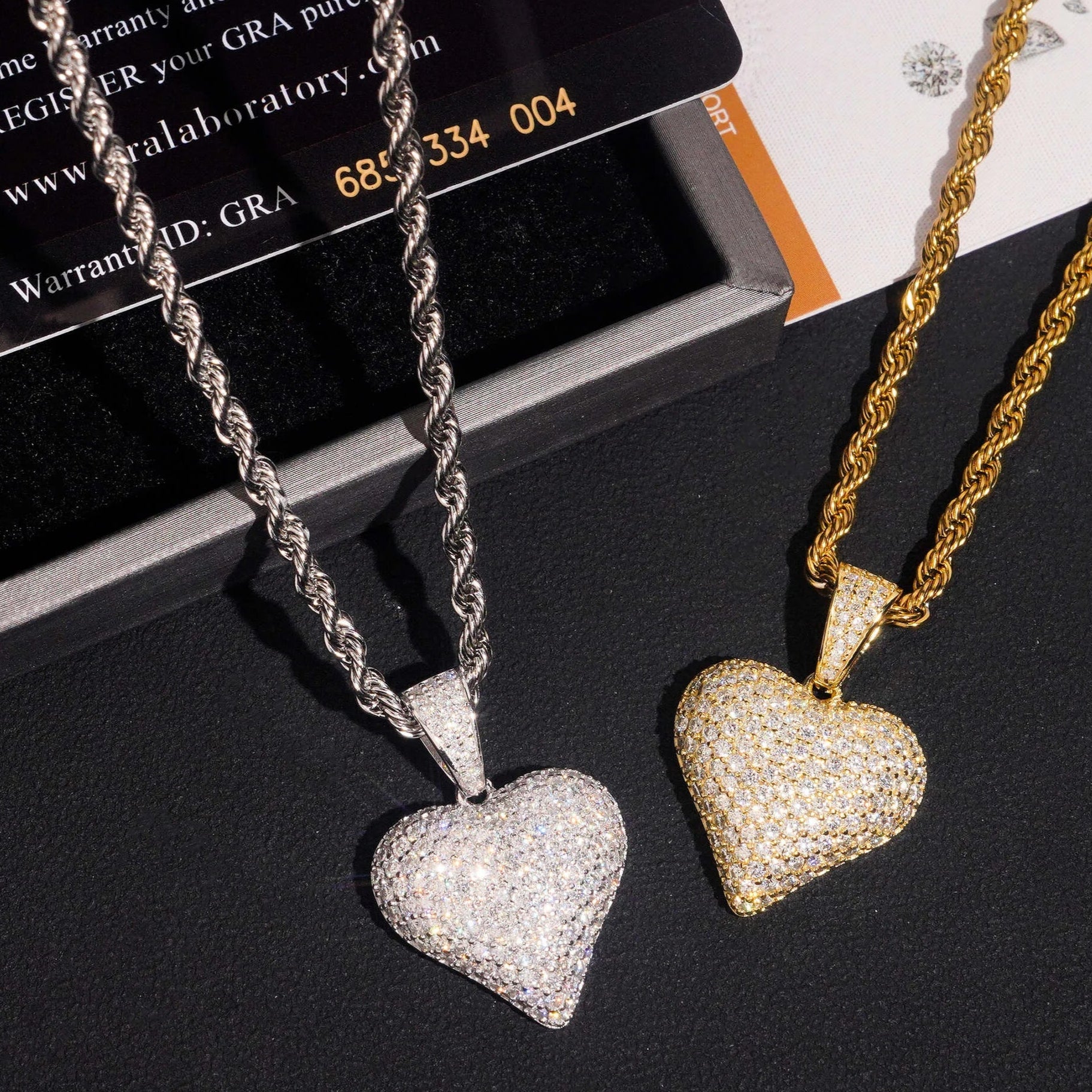 Moissanite Diamond Heart Pendant