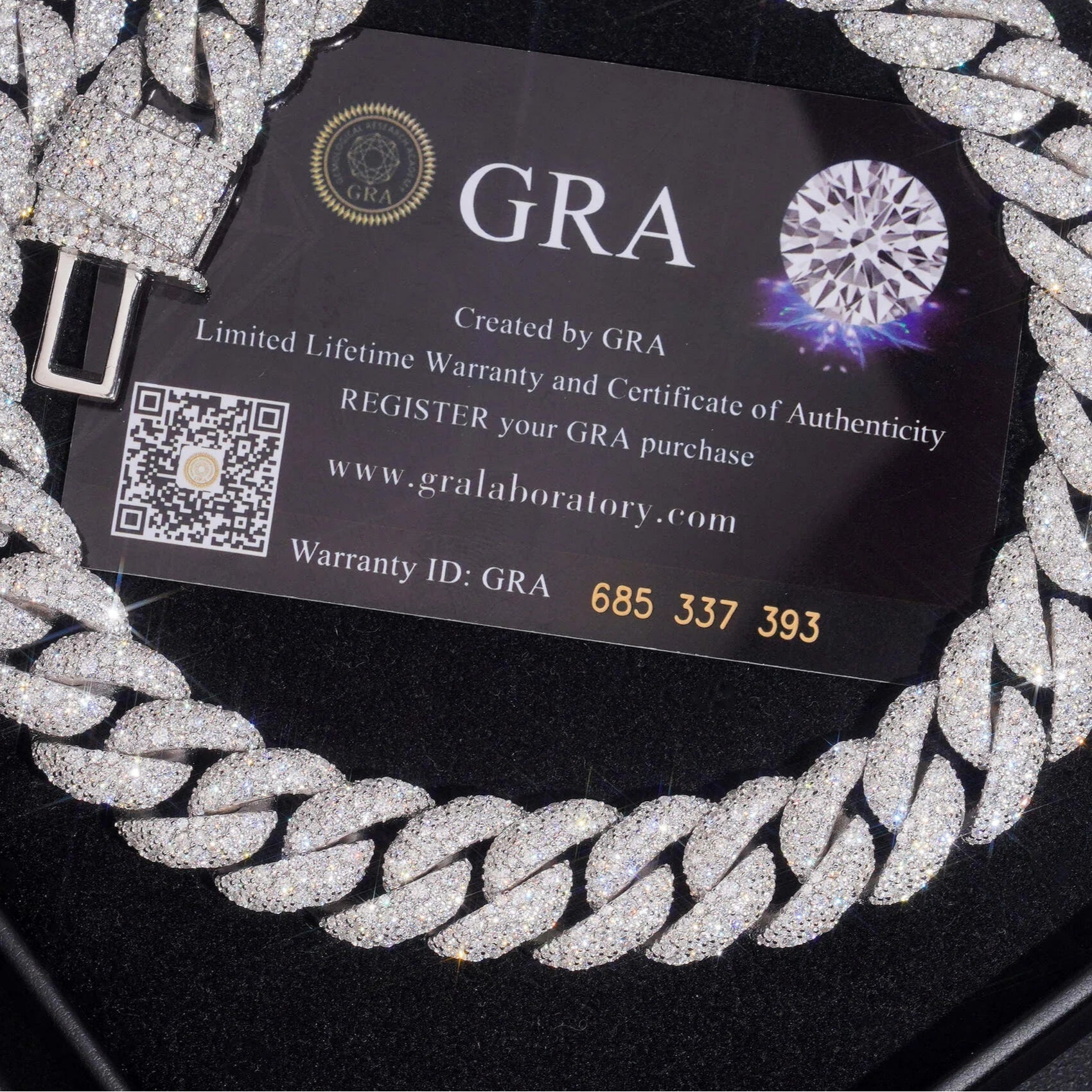 Moissanite Mosaic Setting Cuban Link