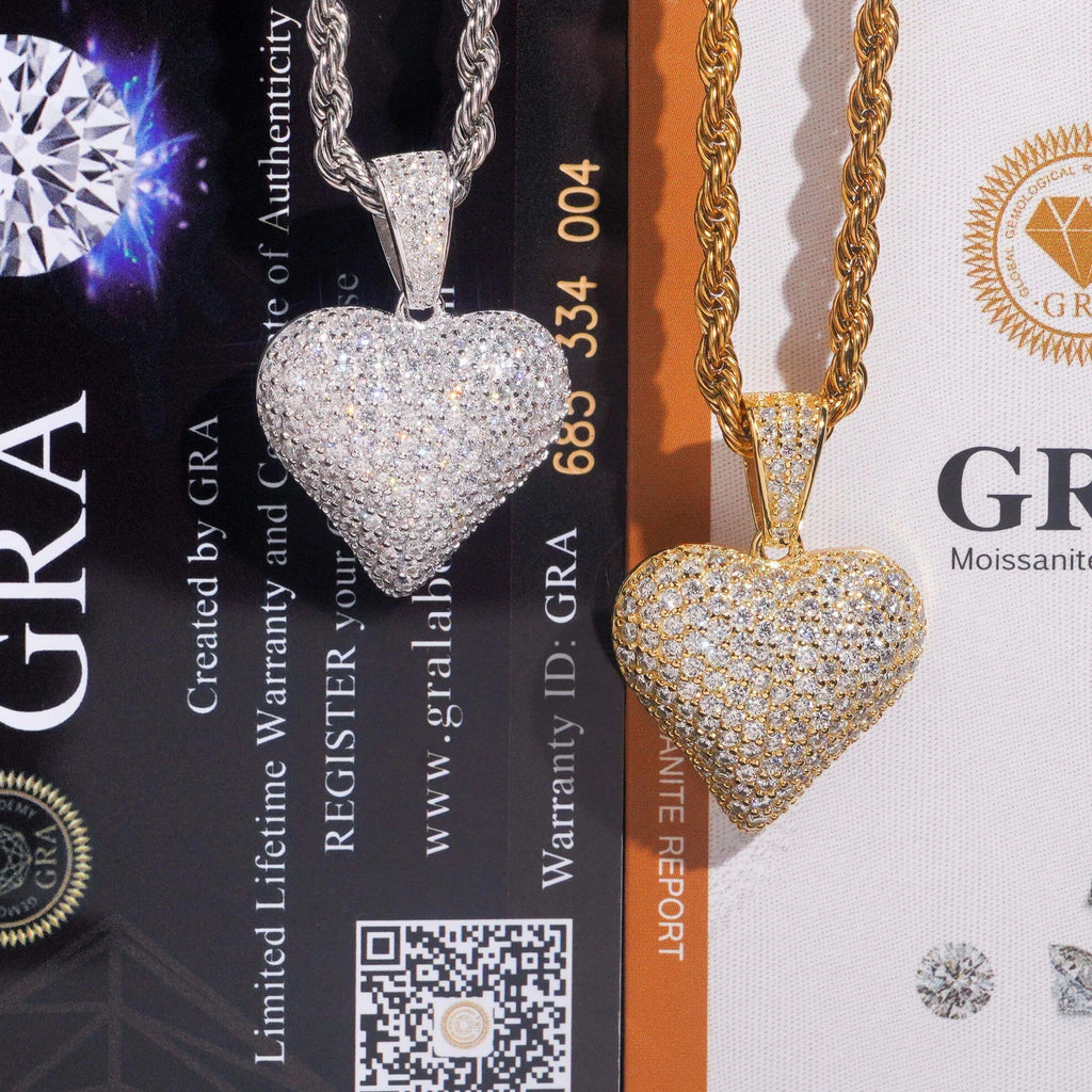 Moissanite Diamond Heart Pendant