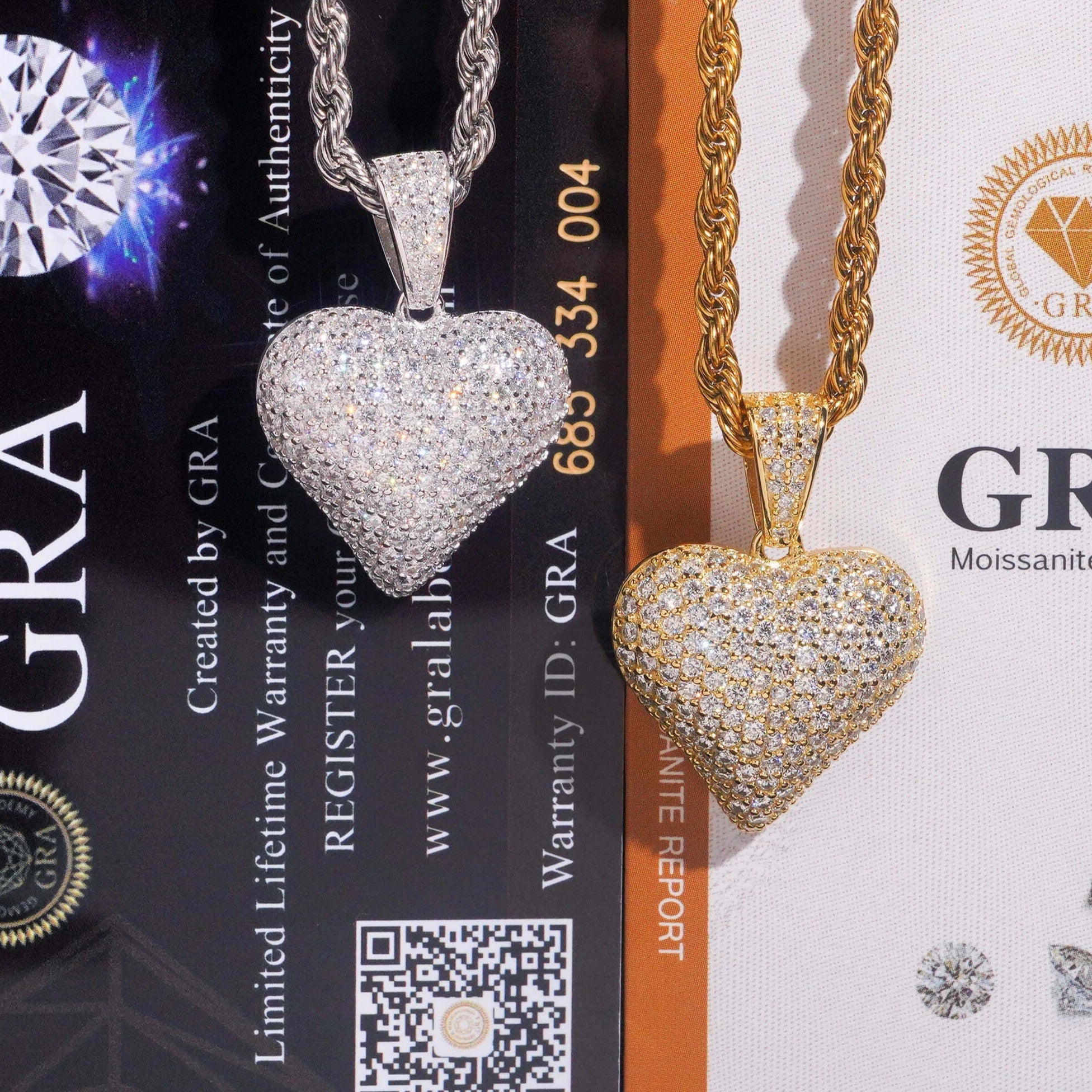 Moissanite Diamond Heart Pendant