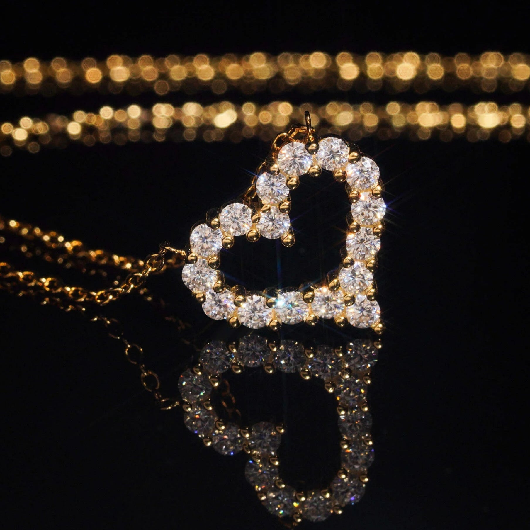 Moissanite Heart Necklace