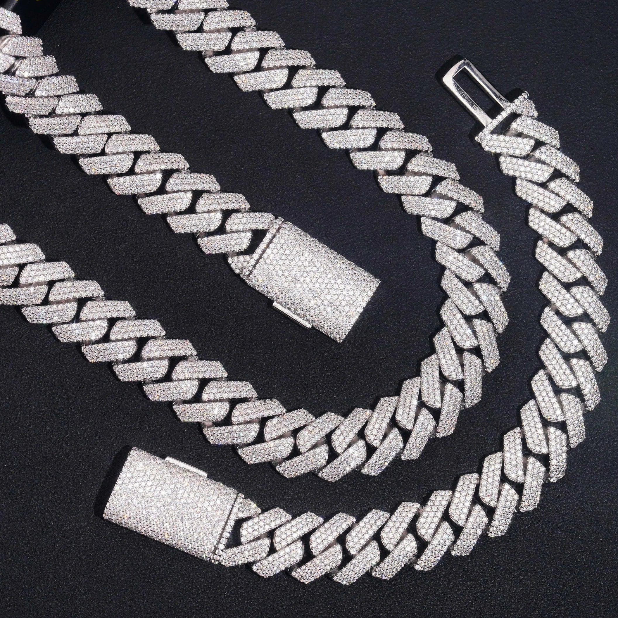 15mm Moissanite Cuban Link Chain