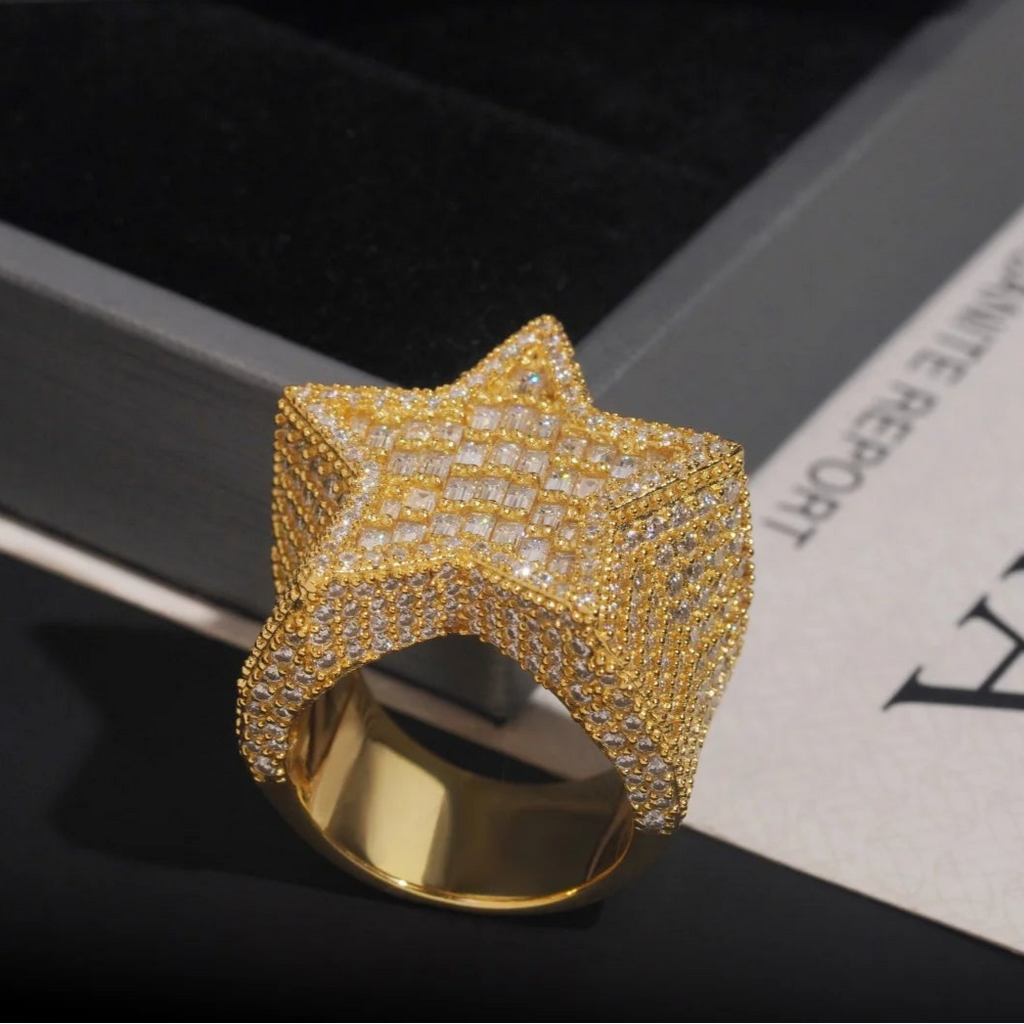 Moissanite Star Ring