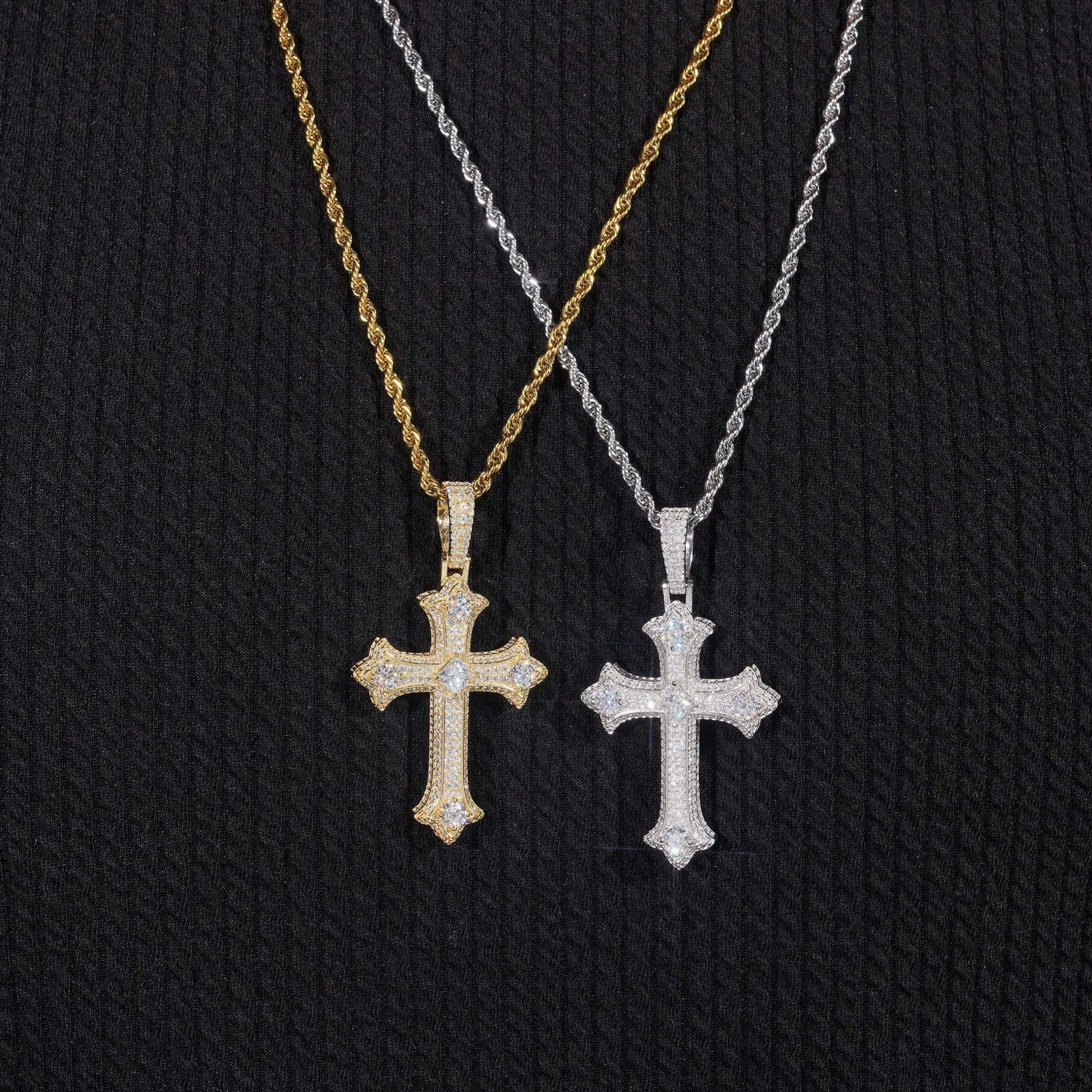 Moissanite Cross Pendant