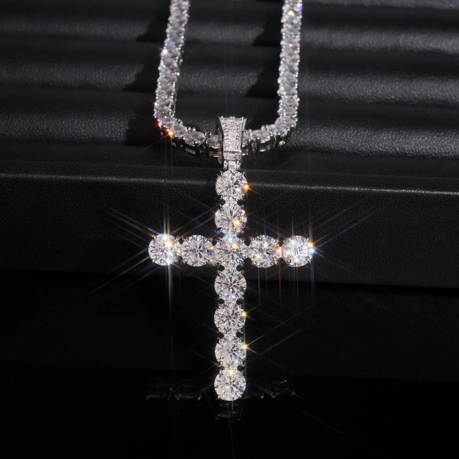 Moissanite Cross Pendant