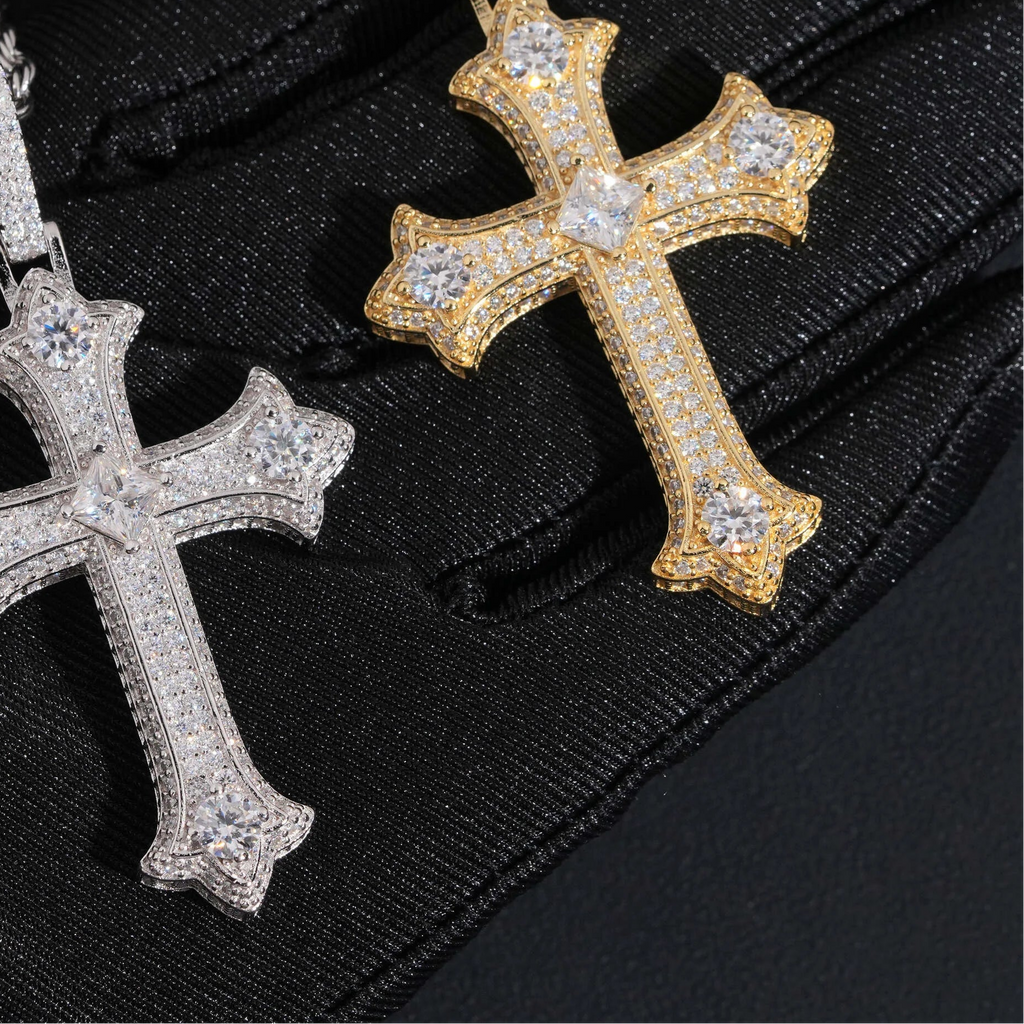 Moissanite Cross Pendant