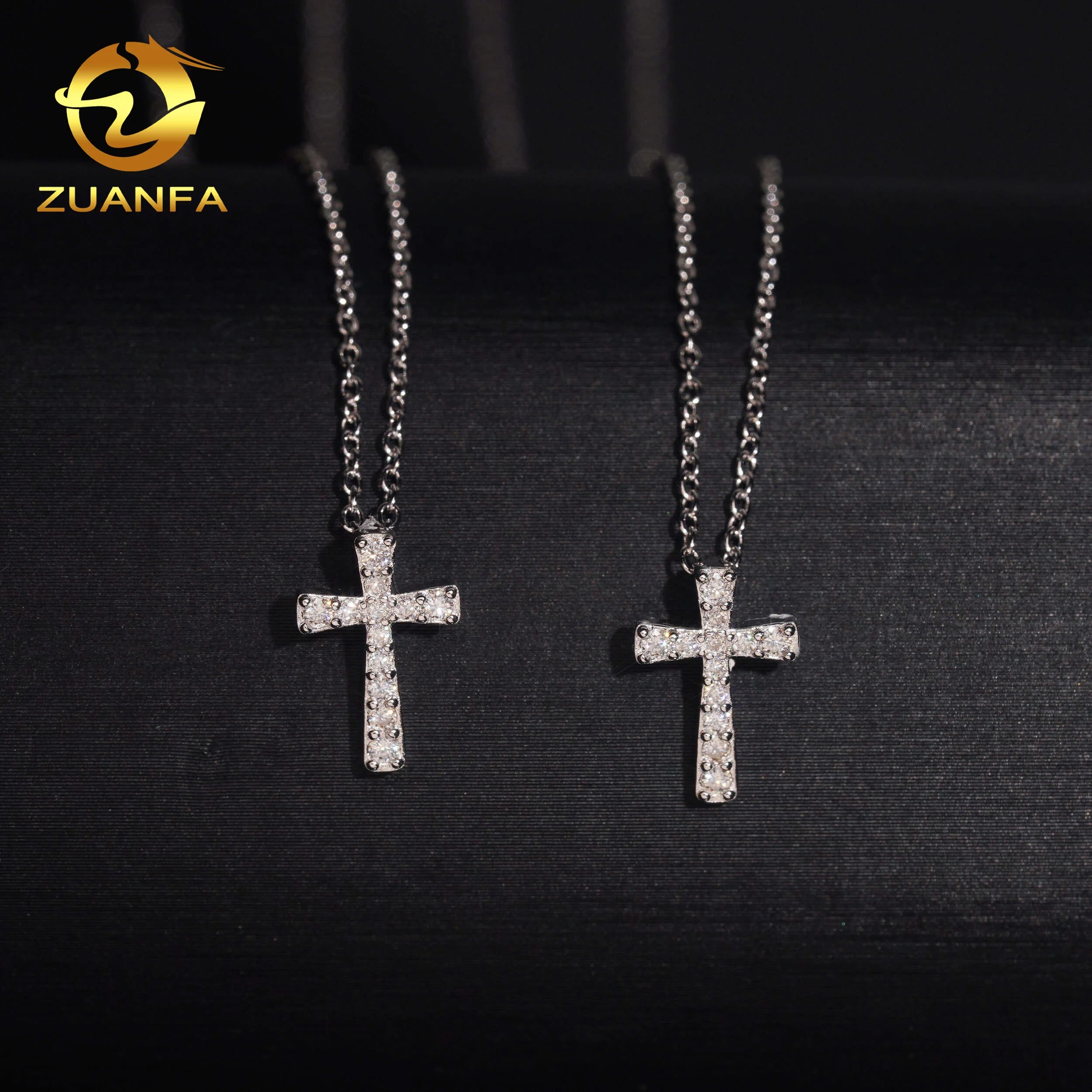Moissanite Diamond Cross Pendant