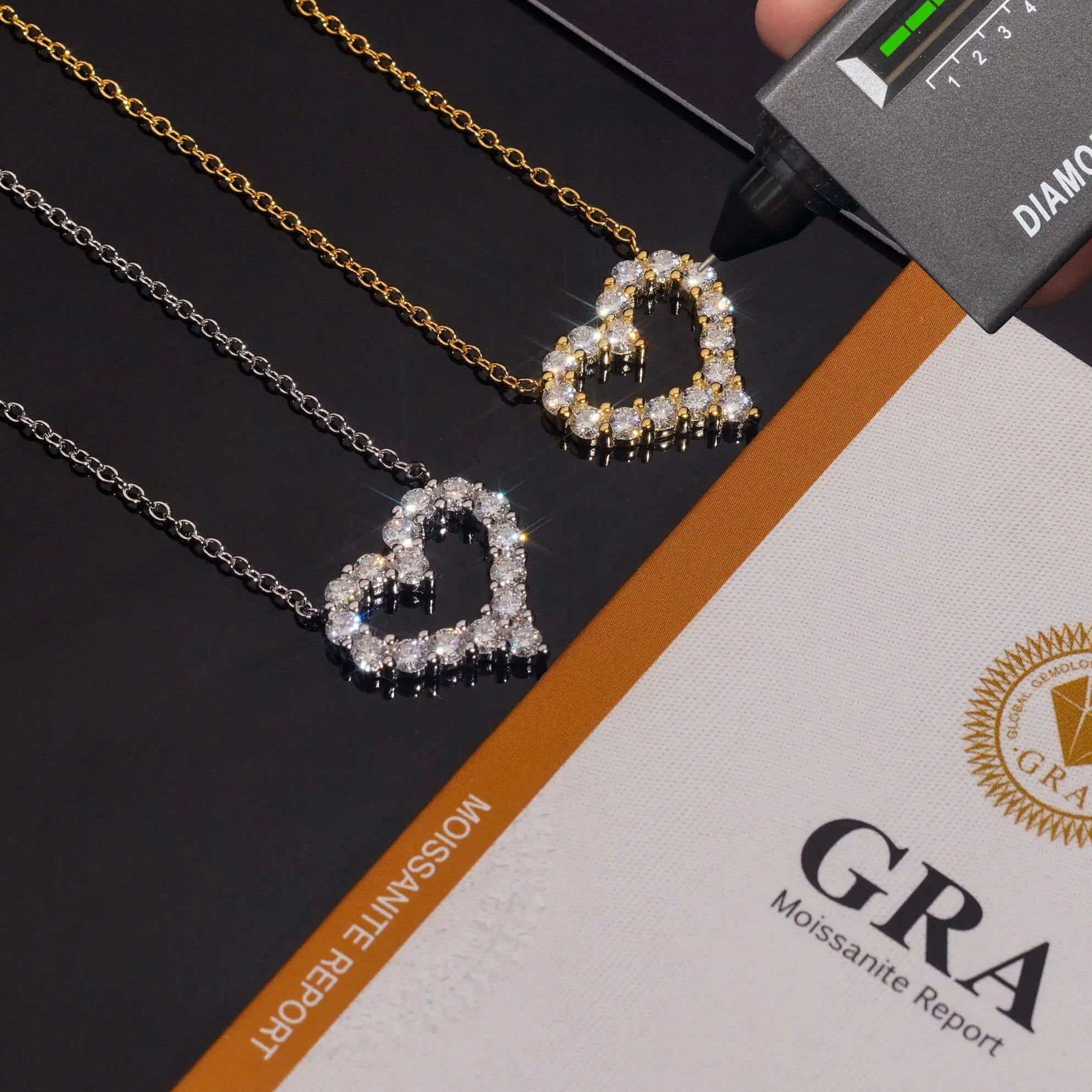 Moissanite Heart Necklace