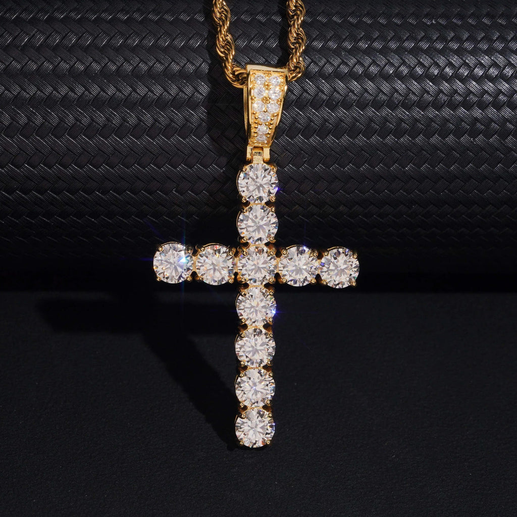 Moissanite Cross Pendant