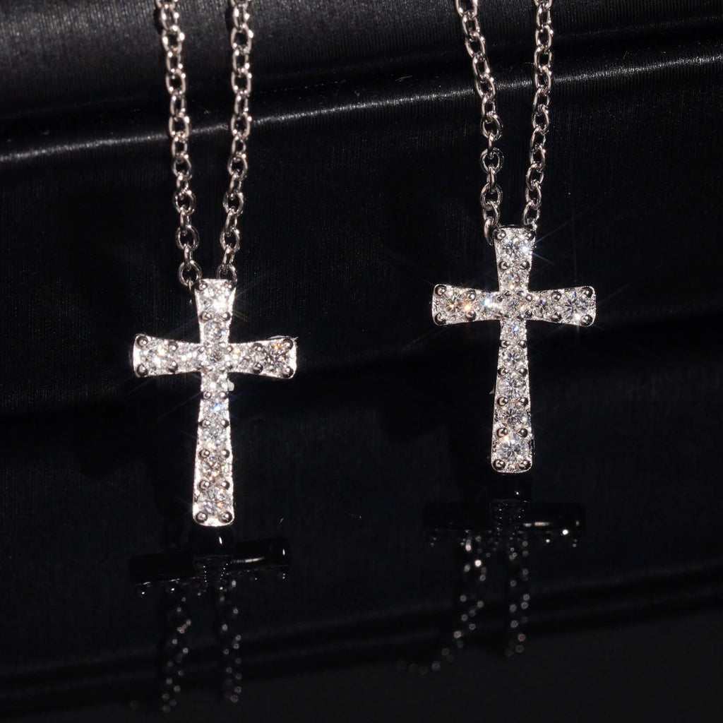 Moissanite Diamond Cross Pendant
