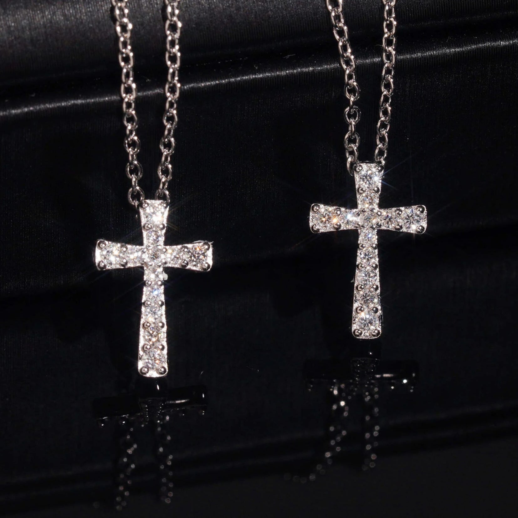 Moissanite Diamond Cross Pendant