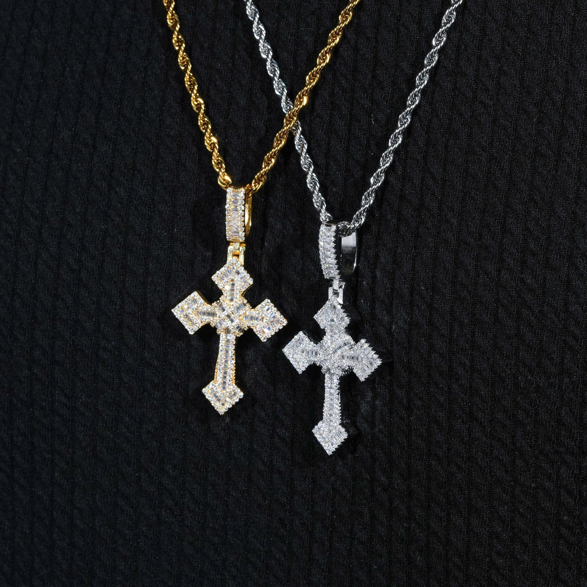 Moissanite Diamond X Cross Pendant