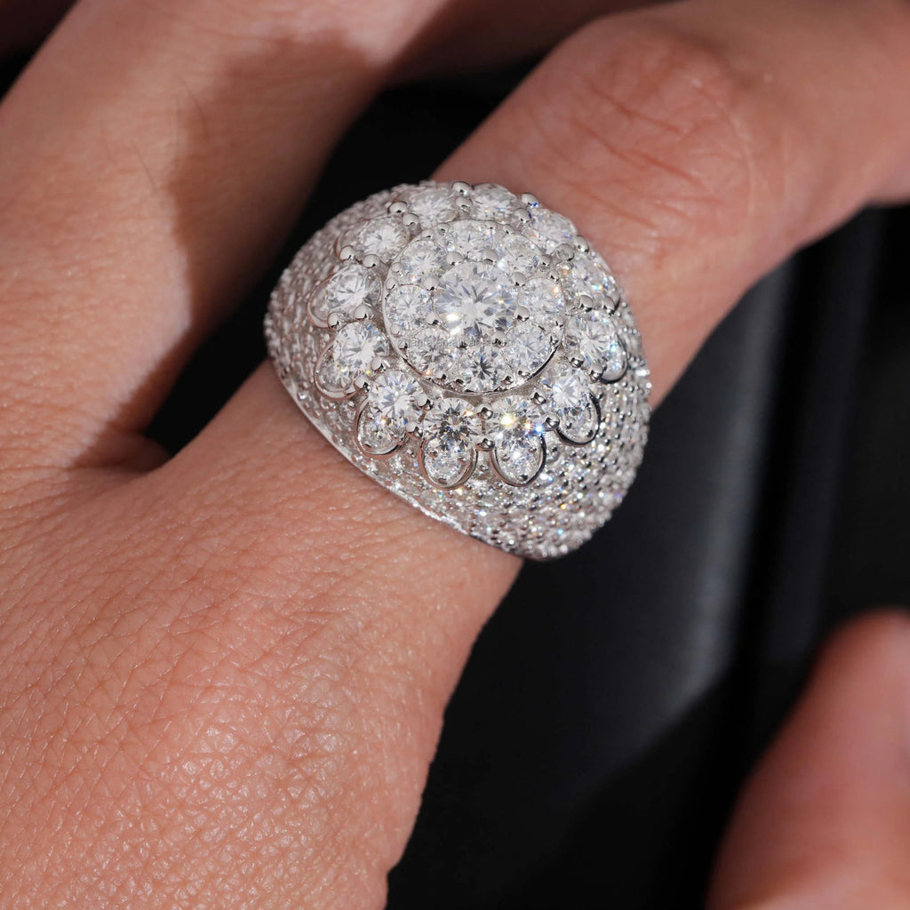 Moissanite Flower Cut Ring