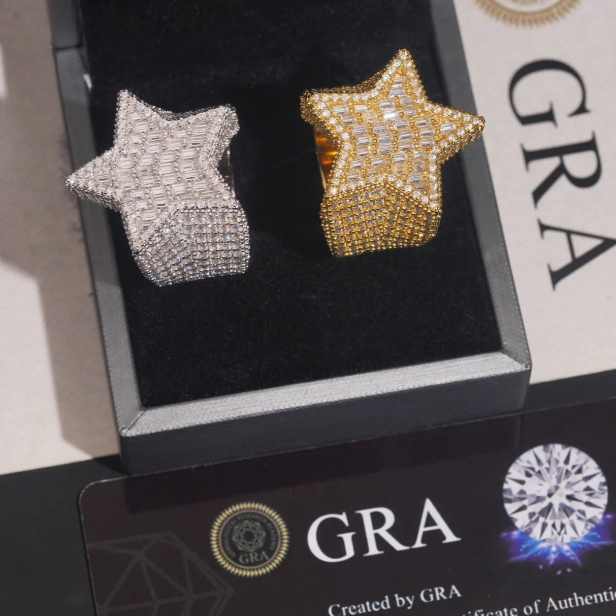 Moissanite Star Ring