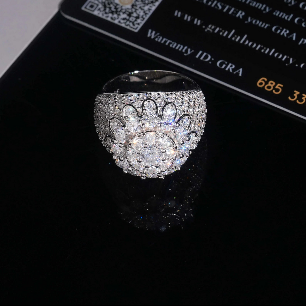 Moissanite Flower Cut Ring