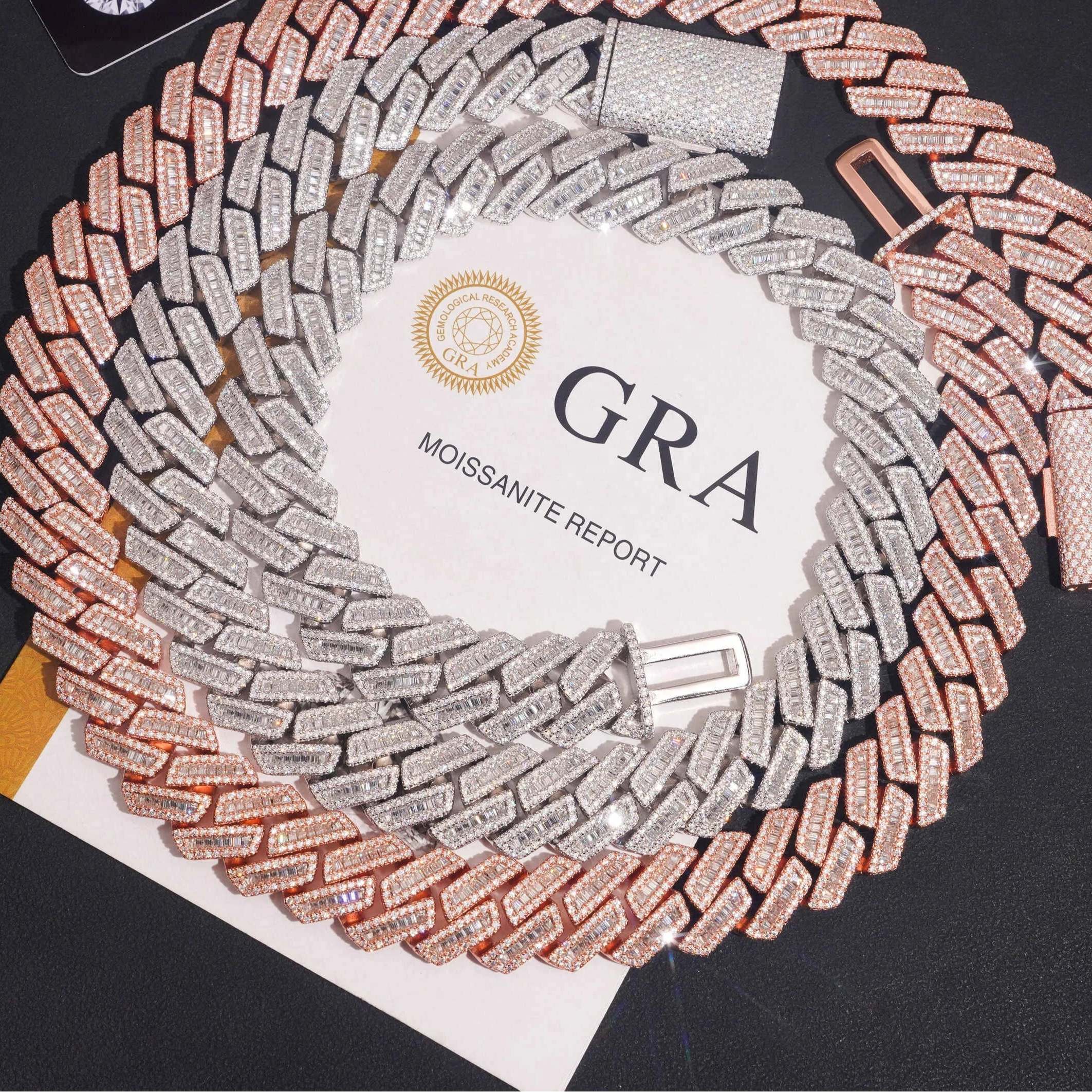 Moissanite Baguette Cuban Link